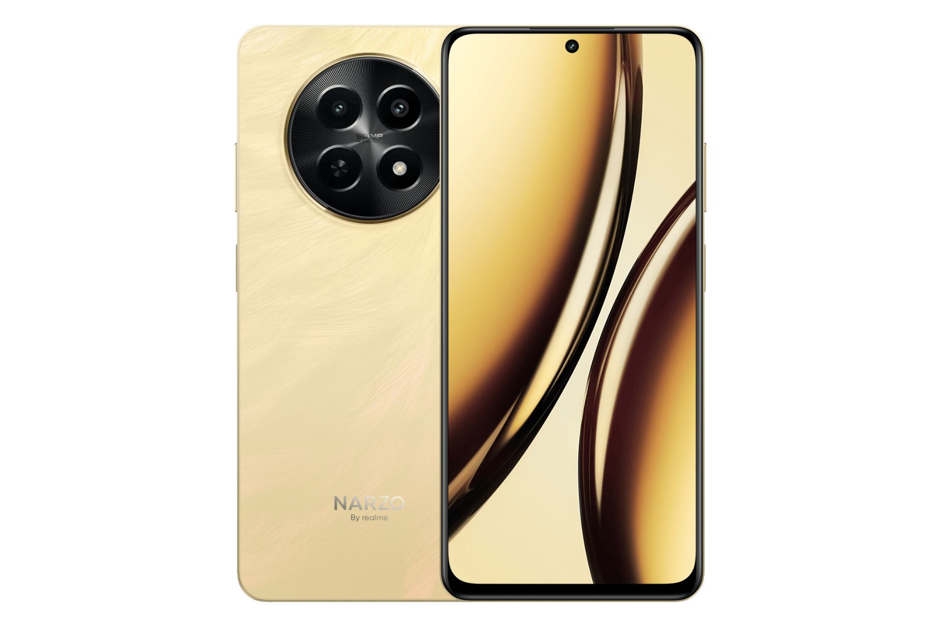 پنل جلو و پشت گوشی موبایل ریلمی Realme Narzo N65 طلایی
