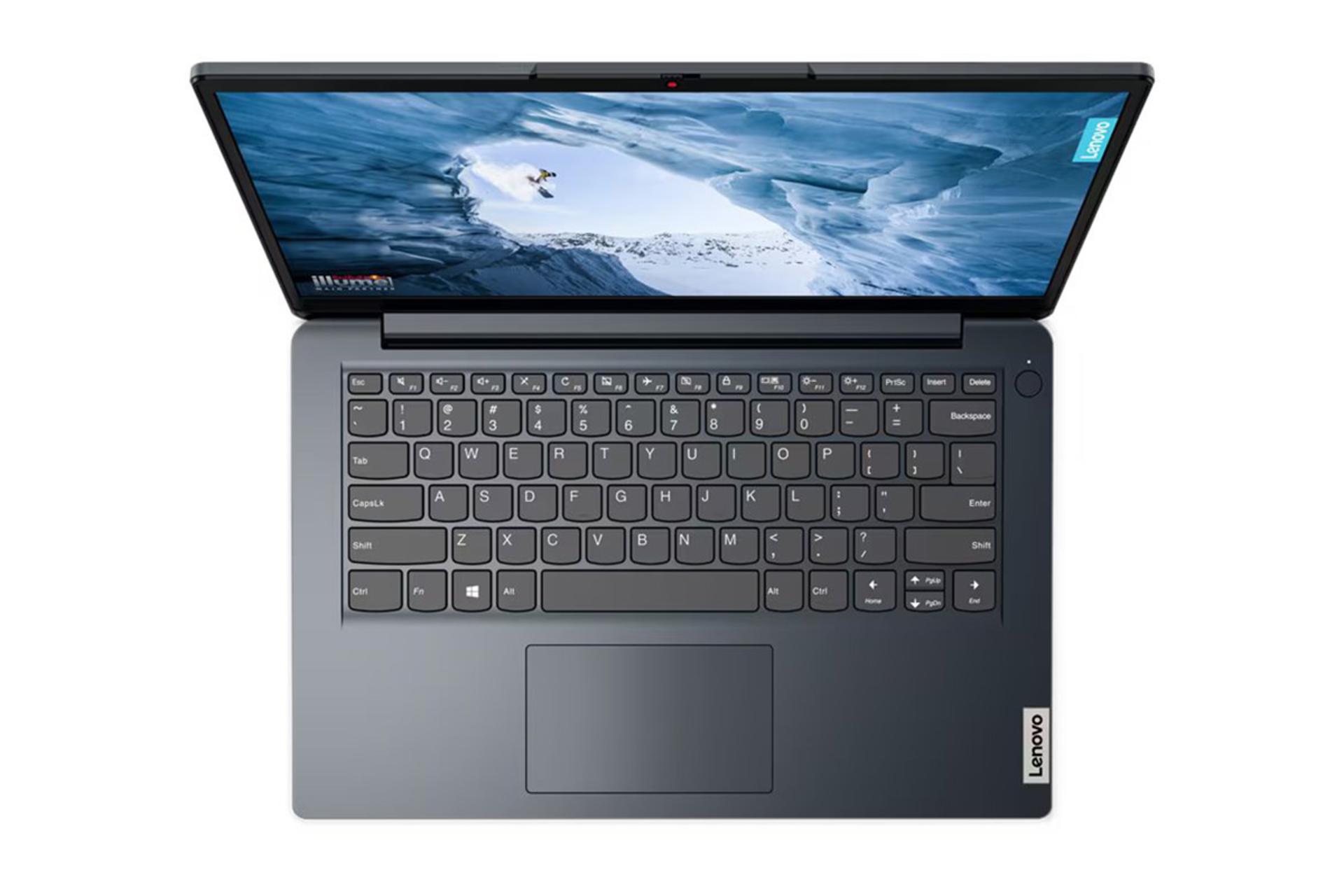 لپ تاپ لنوو Lenovo IdeaPad 1 14IAU7 نمای بالا و کیبورد