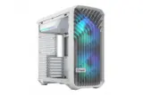 نمای سمت راست کیس فرکتال Torrent Compact RGB White TG Clear Tint