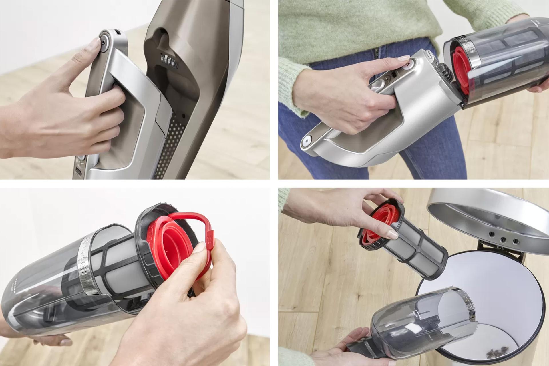 جارو شارژی بوش مدل BBH3ALL23 دارای مخزن و فیلتر دستگاه جداشو و قابل شستشو