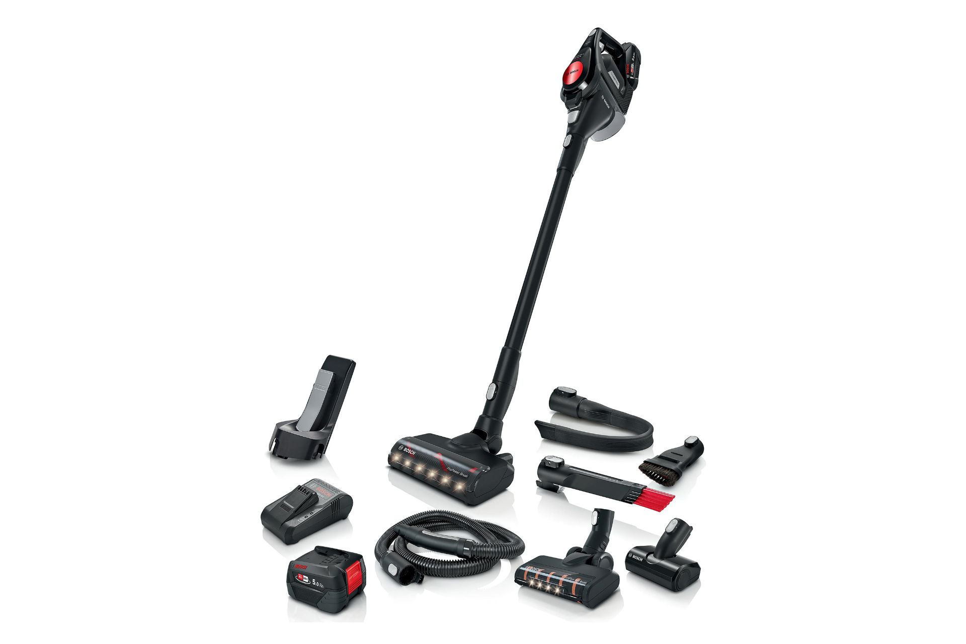 جارو شارژی بوش مدل BCS8225POW همراه با سری‌های اضافه