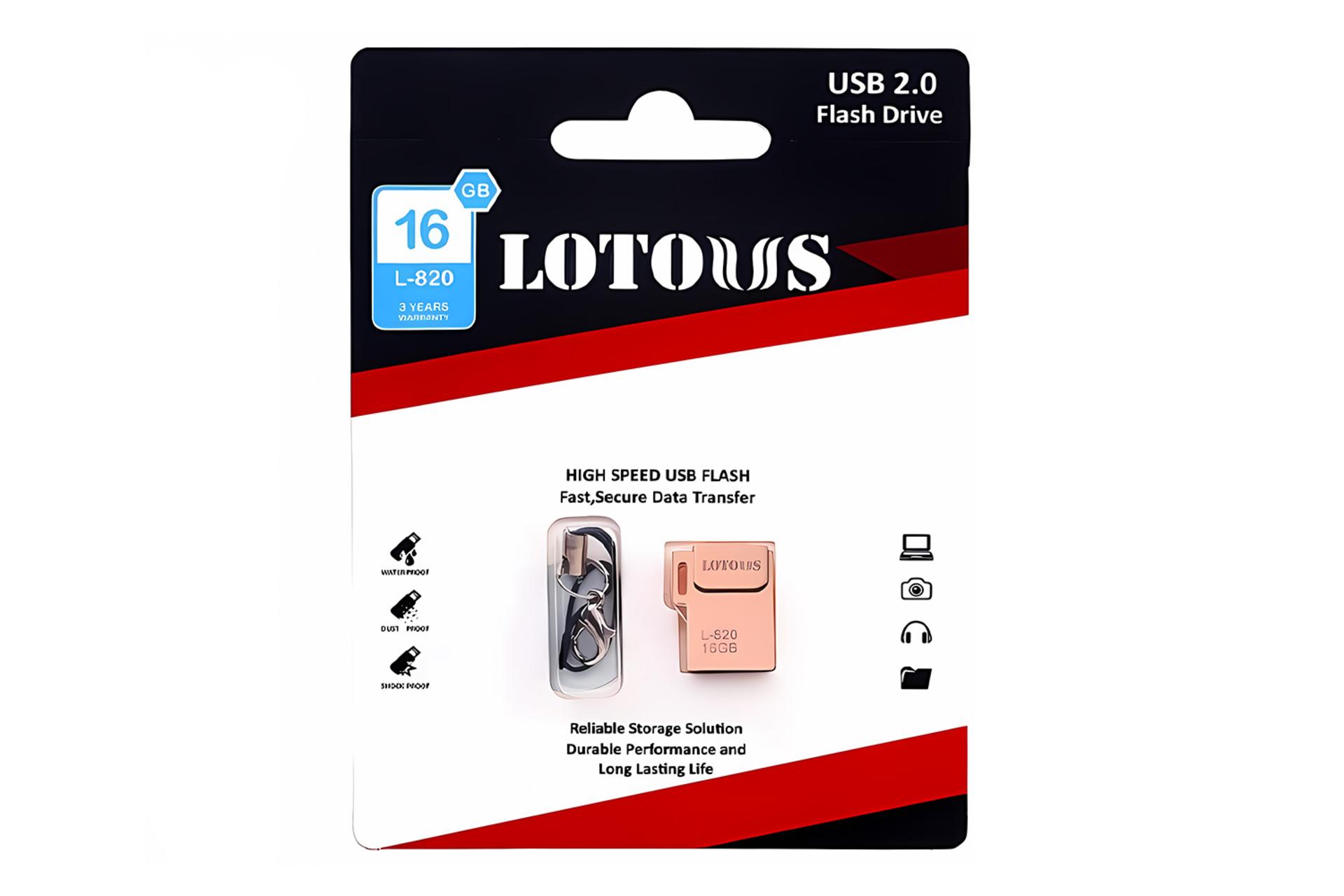 جعبه فلش مموری لوتوس Lotous L-820 16GB USB 2.0
