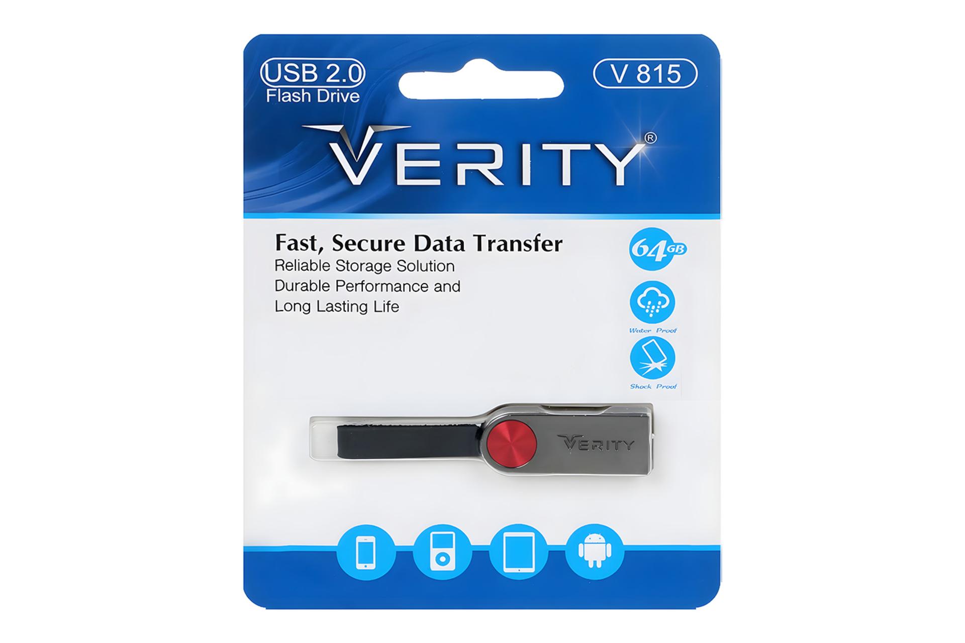 جعبه فلش مموری وریتی Verity V 815 64GB USB 2.0
