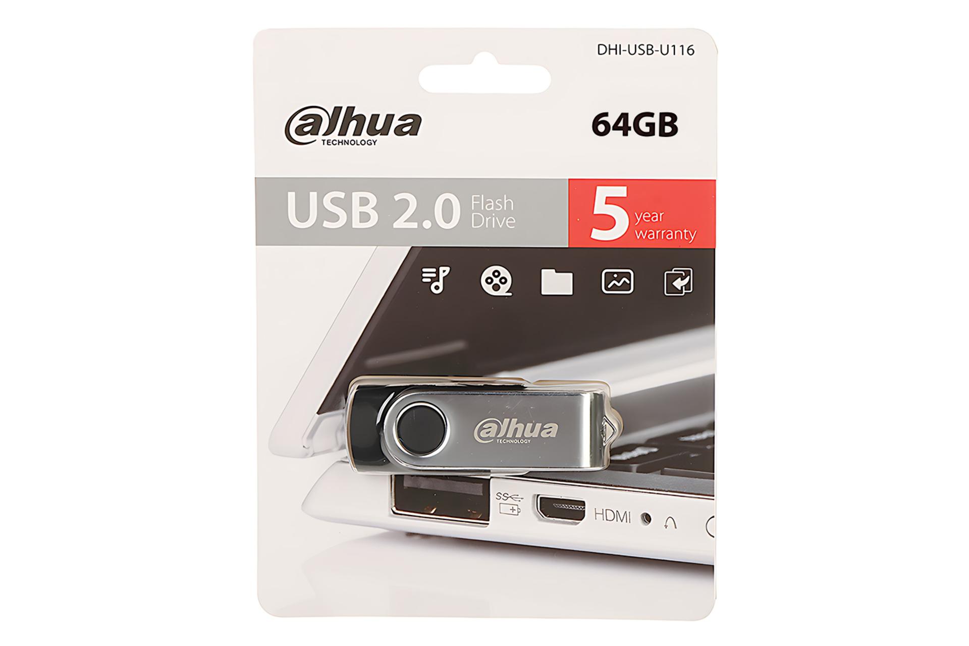 جعبه فلش مموری داهوا Dahua DHI-USB-U116- 20-64GB 64GB USB 2.0