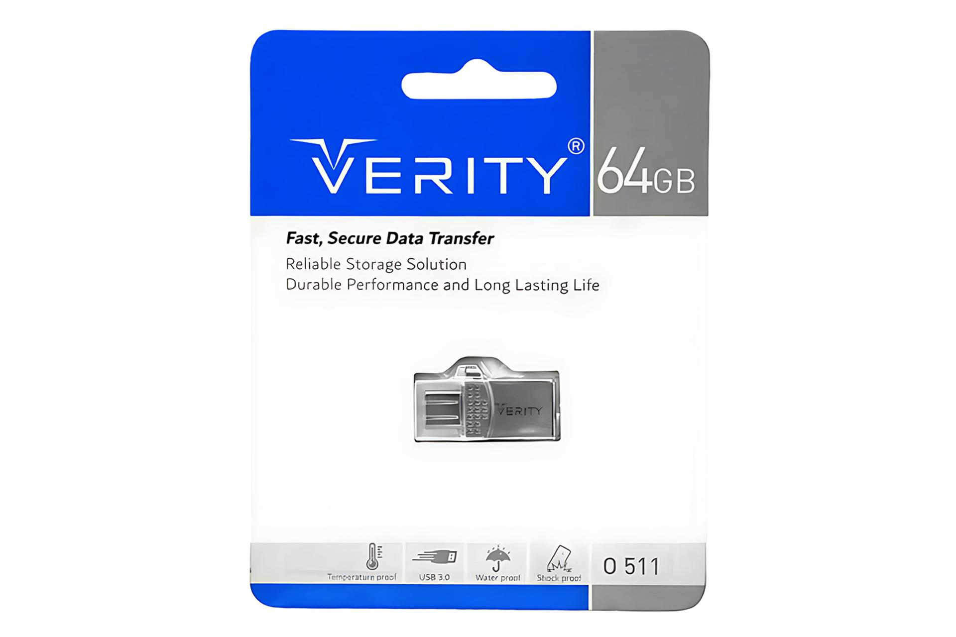 جعبه فلش مموری وریتی Verity O 511 64GB USB 3.0