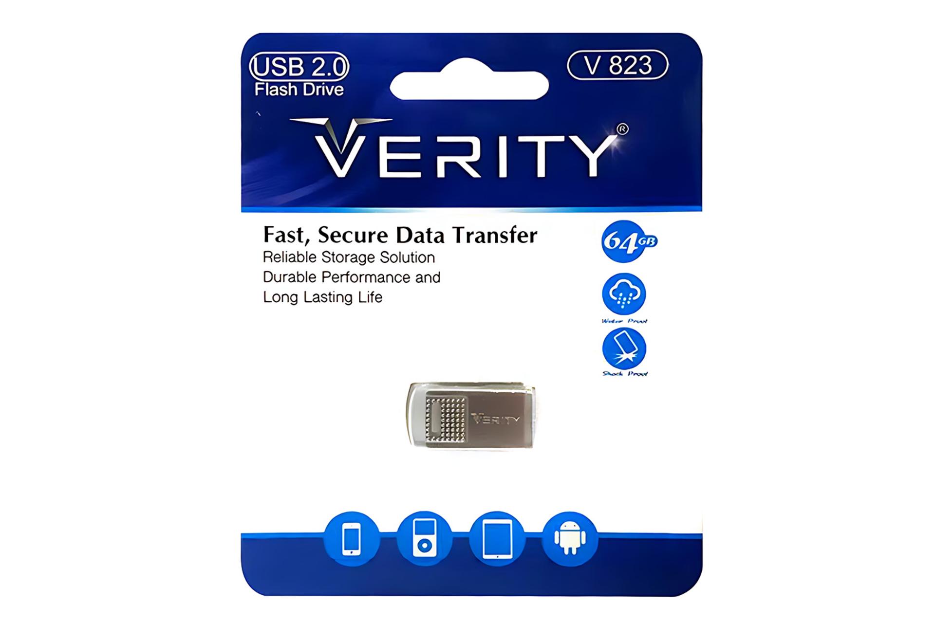 جعبه فلش مموری وریتی Verity V 823 64GB USB 2.0