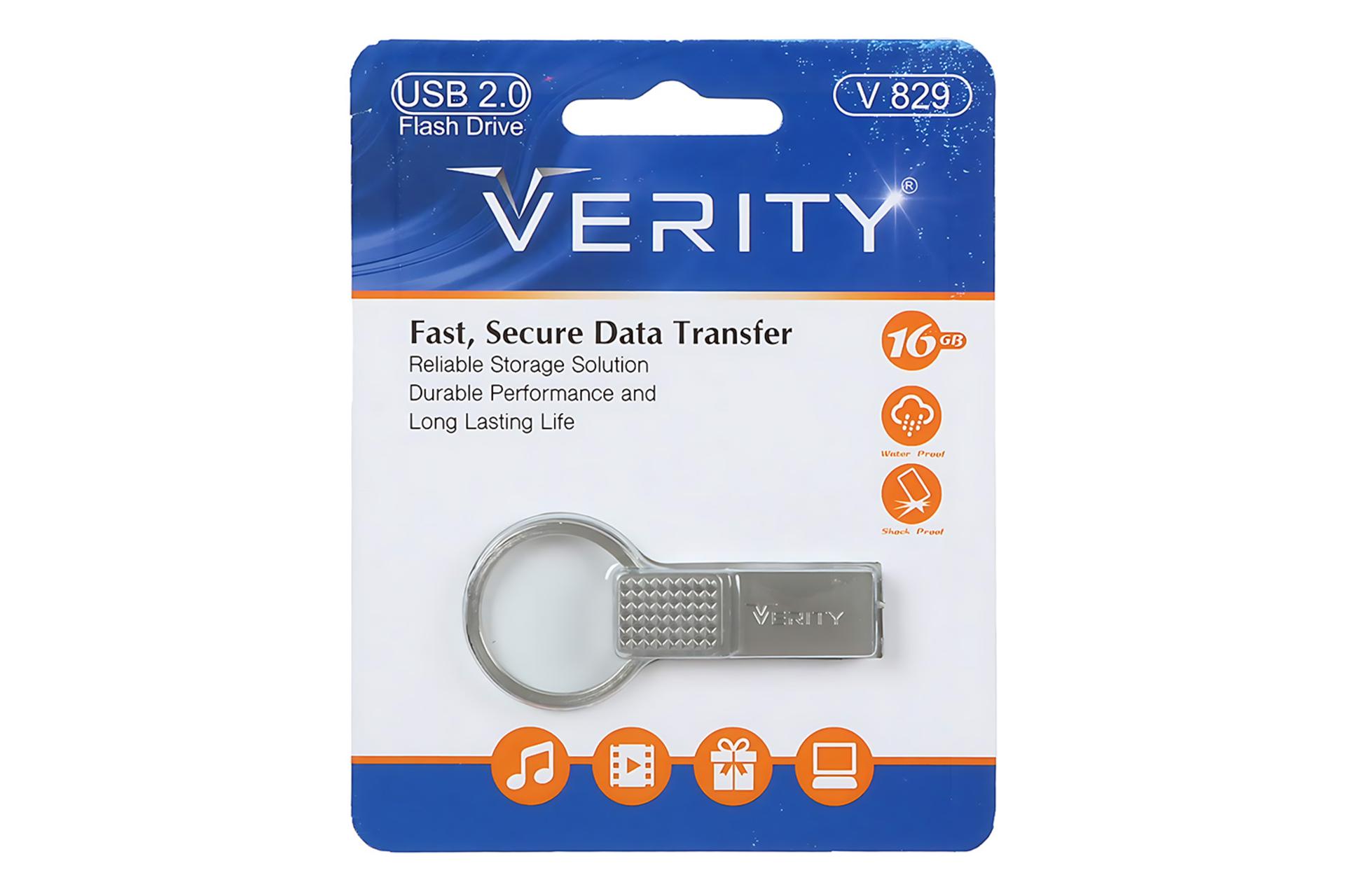 جعبه فلش مموری وریتی Verity V 829 16GB USB 2.0