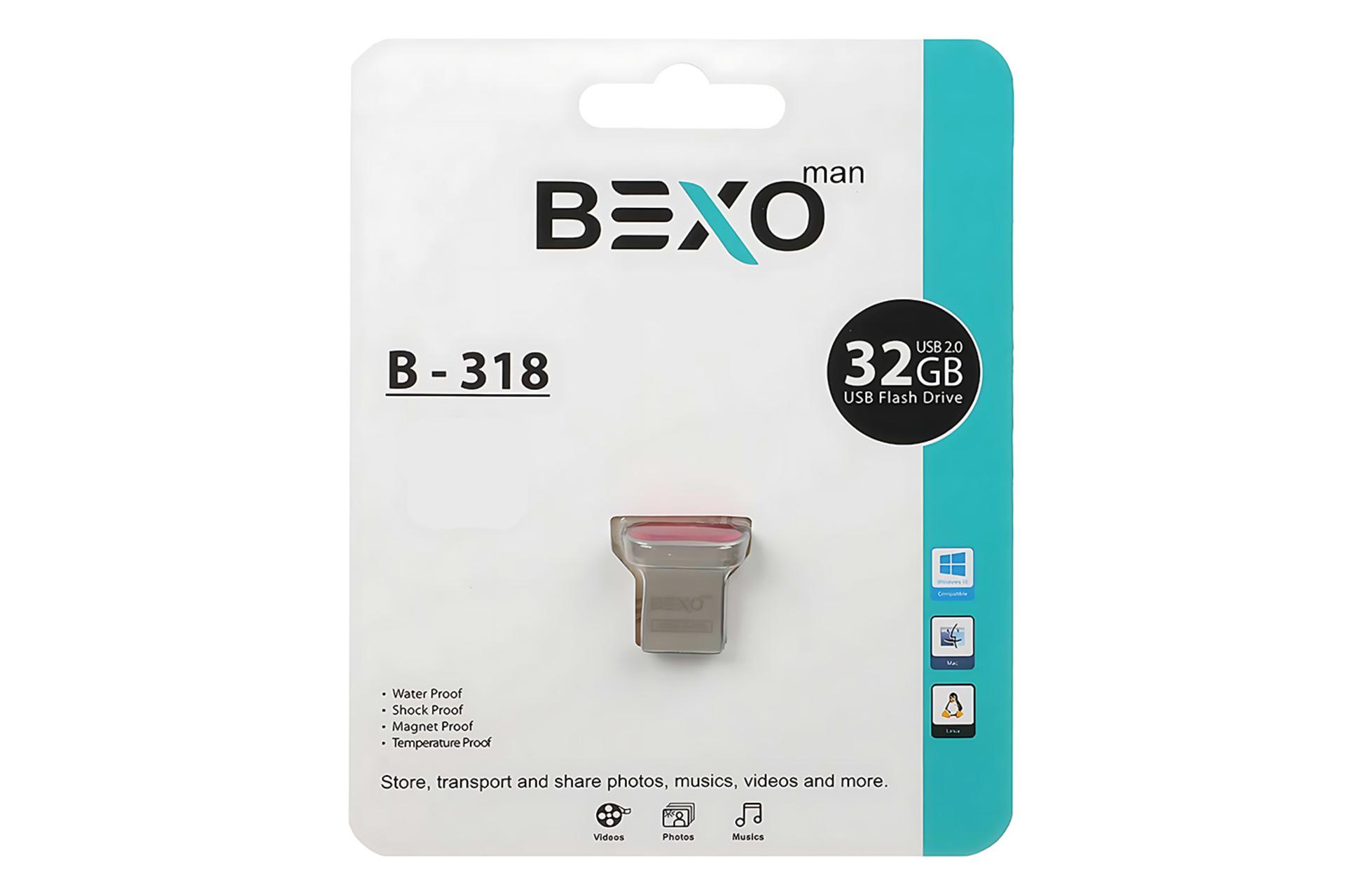 جعبه فلش مموری بکسومن BEXOman B-318 32GB USB 2.0