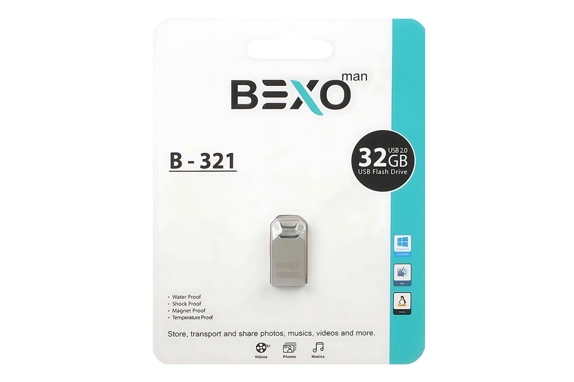 جعبه فلش مموری بکسومن BEXOman B-321 32GB USB 2.0