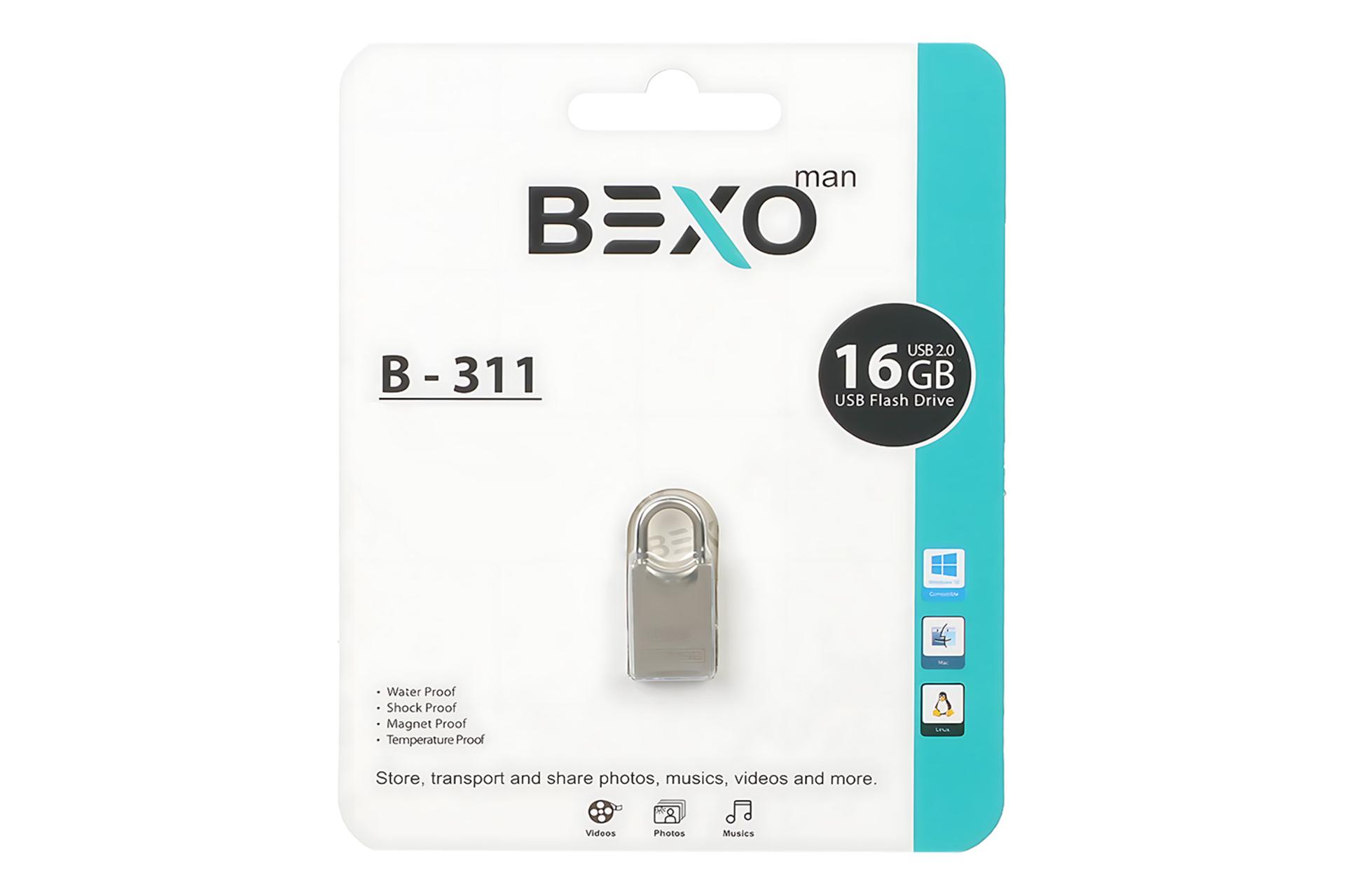 جعبه فلش مموری بکسومن BEXOman B-311 16GB USB 2.0