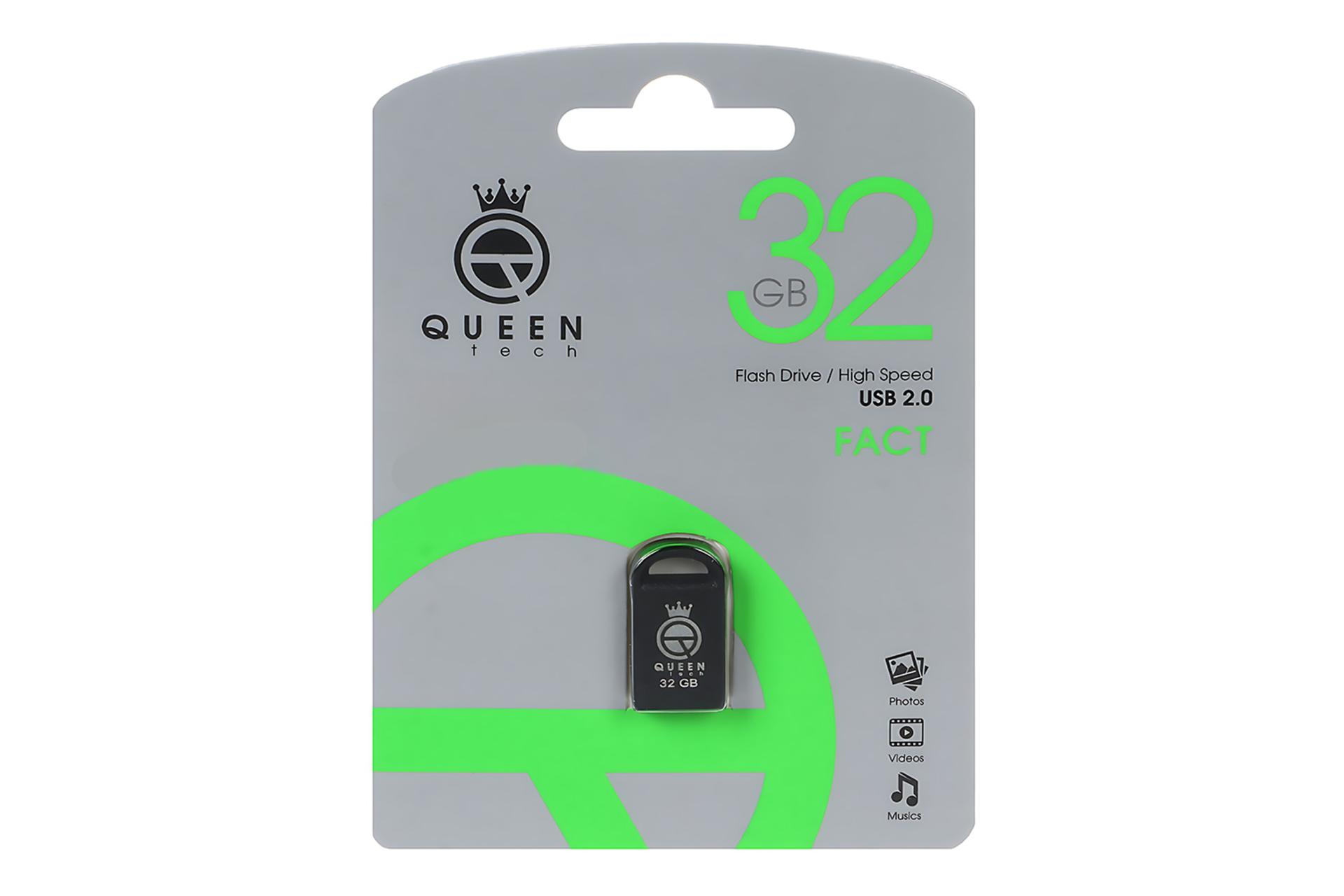 جعبه فلش مموری کوئین تک Queen Tech FACT 32GB USB 2.0
