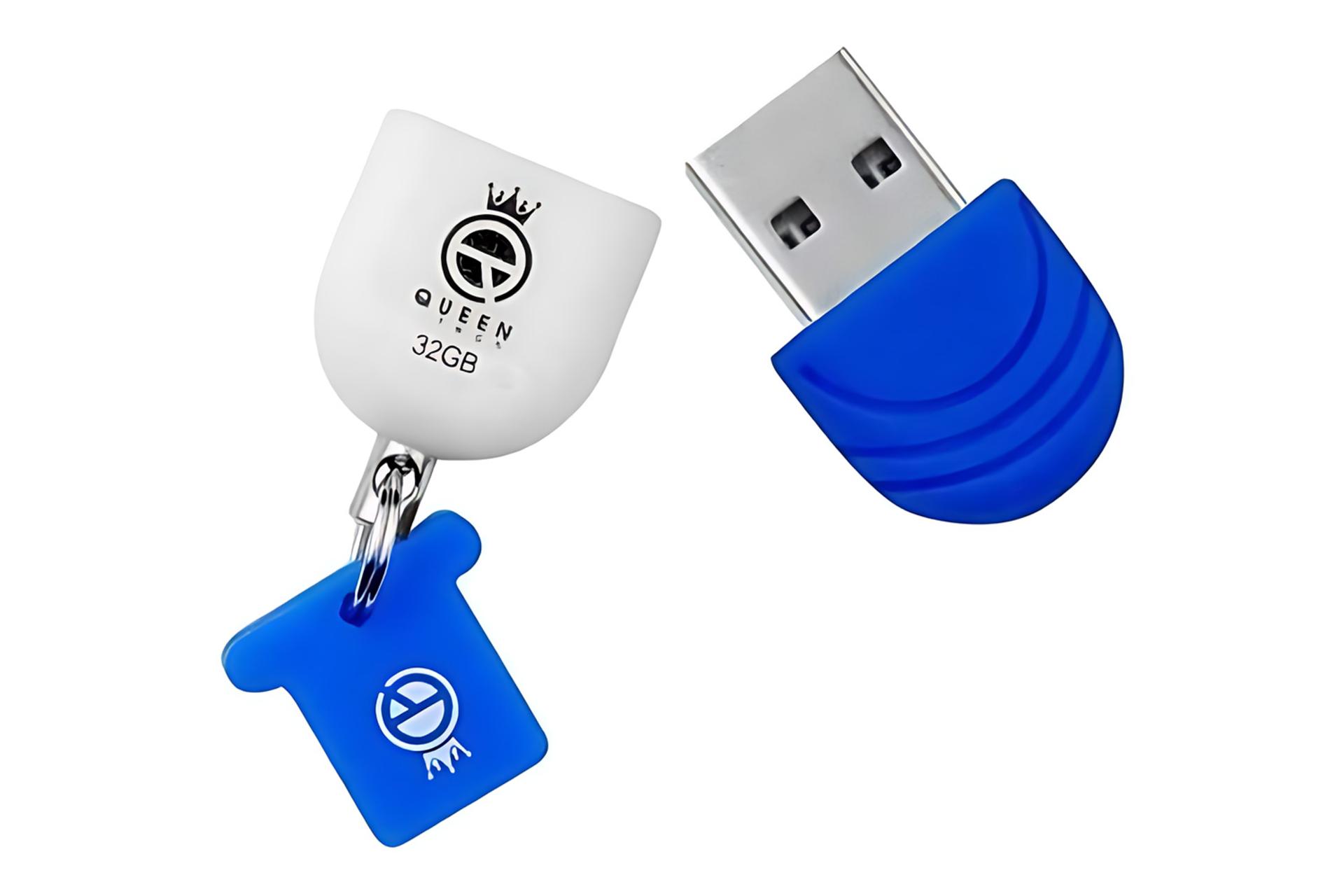 نمای کناری فلش مموری کوئین تک Queen Tech SOFT 32GB USB 2.0