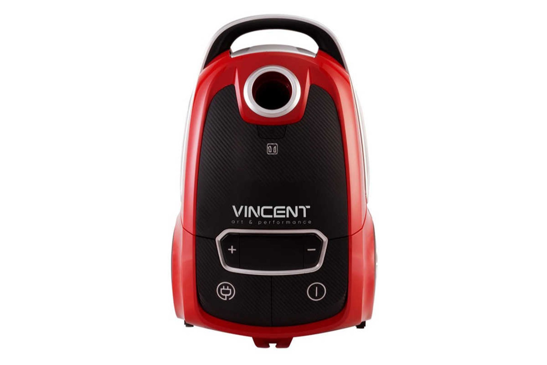 نمای جلوی جاروبرقی وینسنت FC7625 رنگ قرمز
