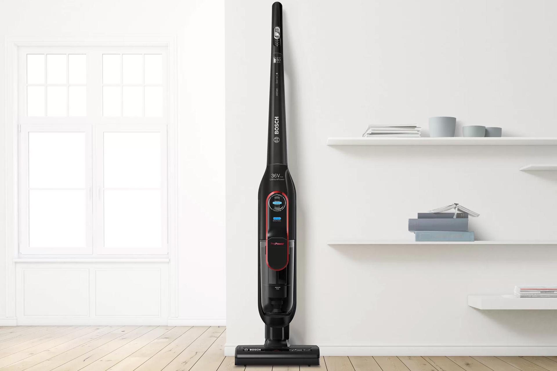 قابلیت ایستادن جارو شارژی عصایی بوش مدل BCH87POW1 بدون نگهدارنده