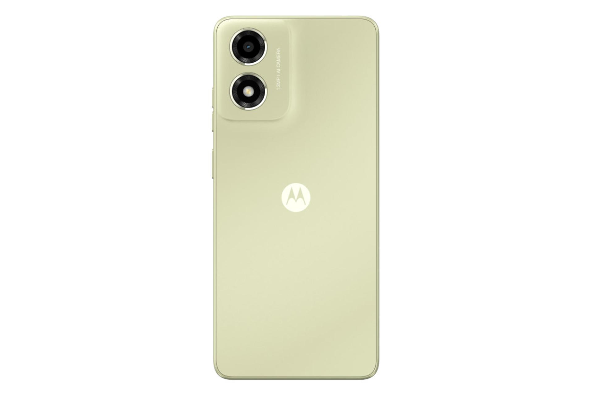 پنل پشت و چینش دوربین گوشی موبایل موتو E14 موتورولا سبز روشن / Motorola Moto E14