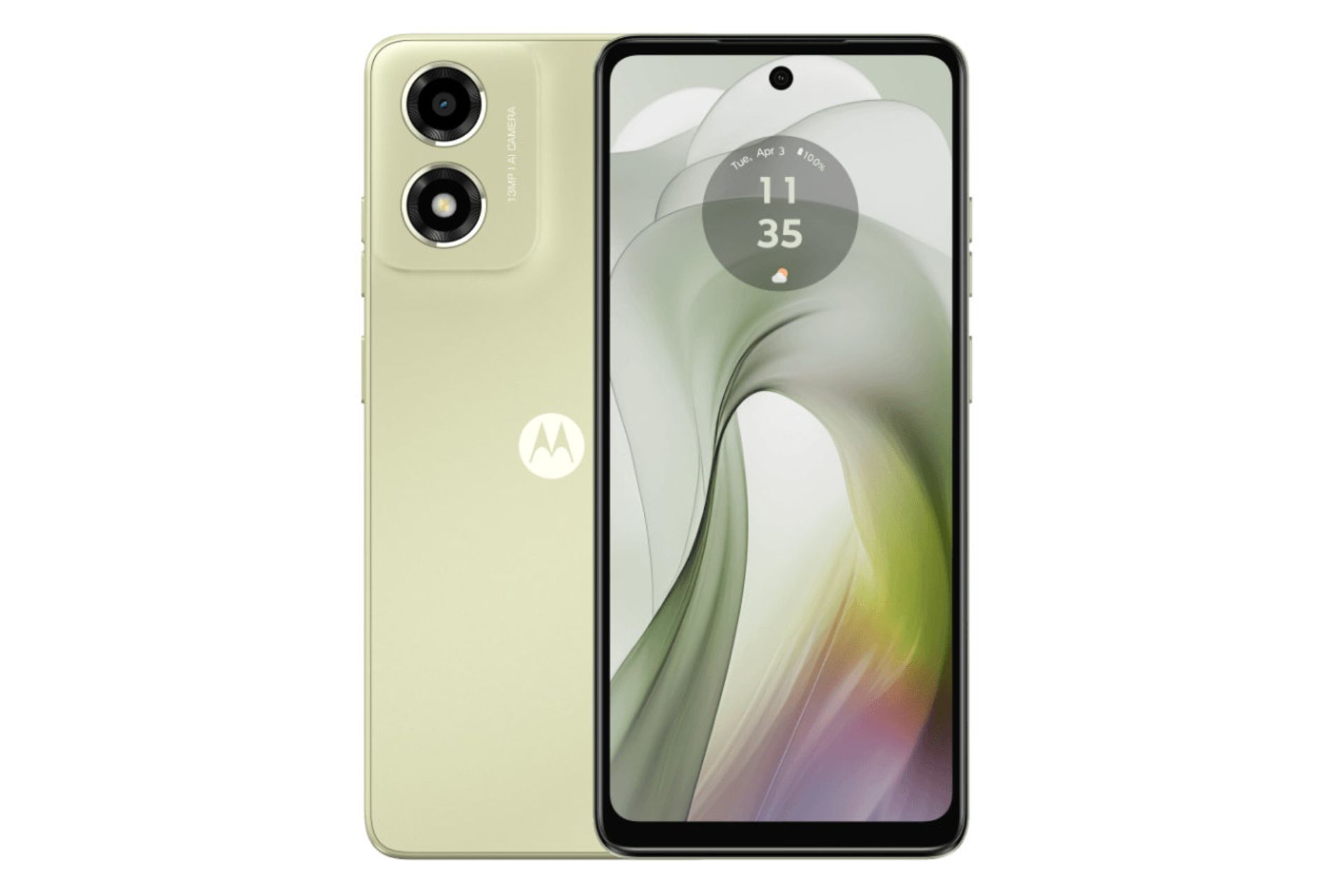 پنل جلو و پشت گوشی موبایل موتو E14 موتورولا سبز روشن / Motorola Moto E14