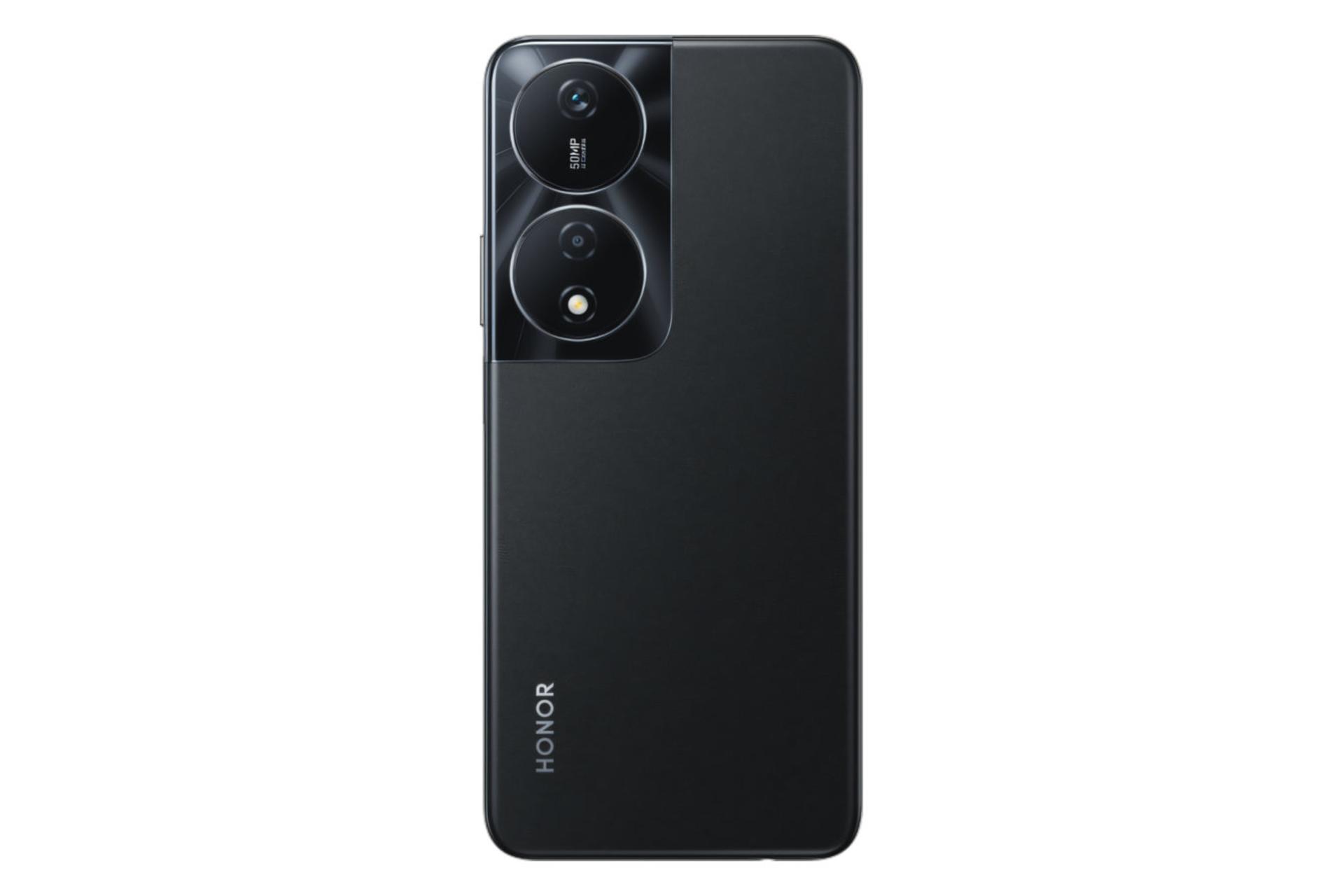 پنل پشت و چینش دوربین گوشی موبایل آنر X7b 5G با دوربین 50 مگاپیکسلی مشکی / HONOR X7b 5G 50 MP