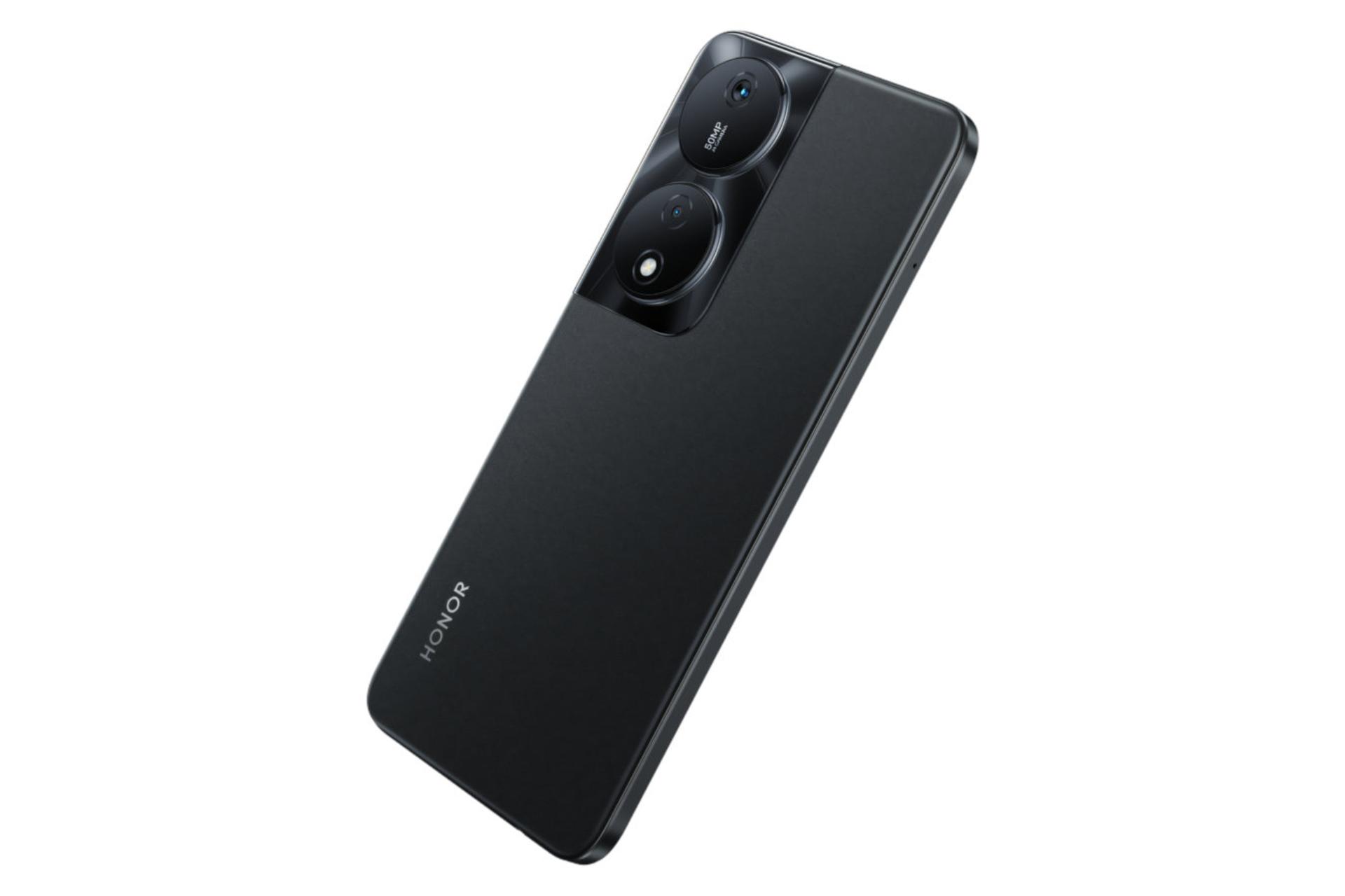 لبه کناری گوشی موبایل آنر X7b 5G با دوربین 50 مگاپیکسلی مشکی / HONOR X7b 5G 50 MP