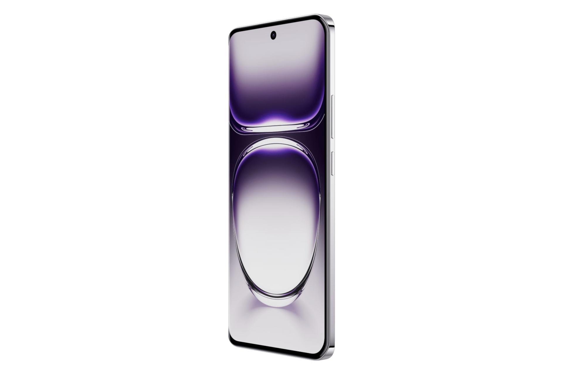 پنل جلو و صفحه نمایش گوشی موبایل Reno12 اوپو نقره ای / Oppo Reno12