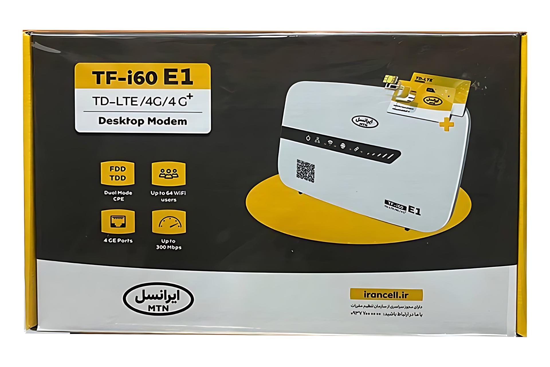 مرجع متخصصين ايران جعبه مودم و روتر سيم‌ كارتي ايرانسل Irancell TF-i60 E1