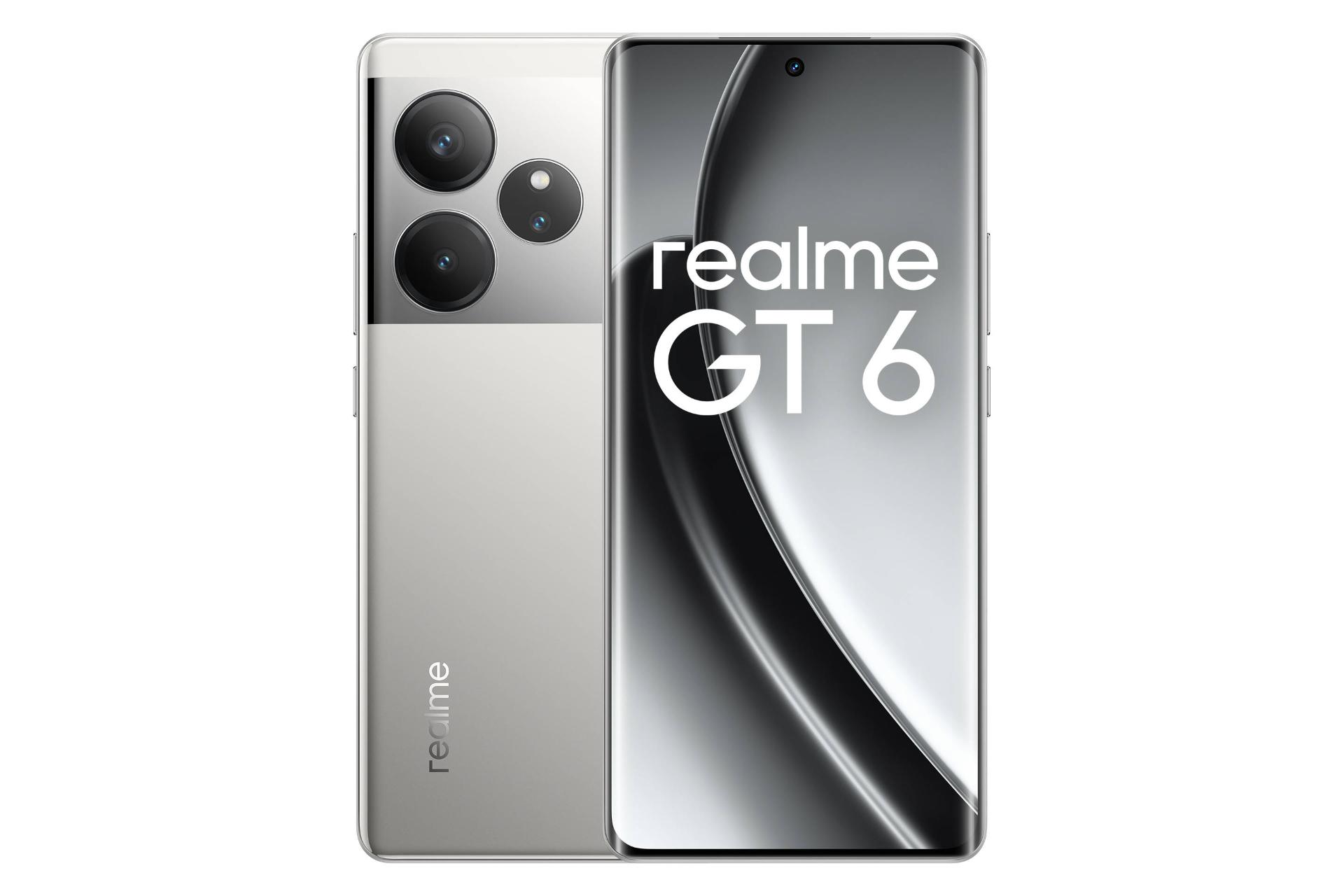 پنل جلو و پشت گوشی موبایل ریلمی Realme GT 6 نقره ای