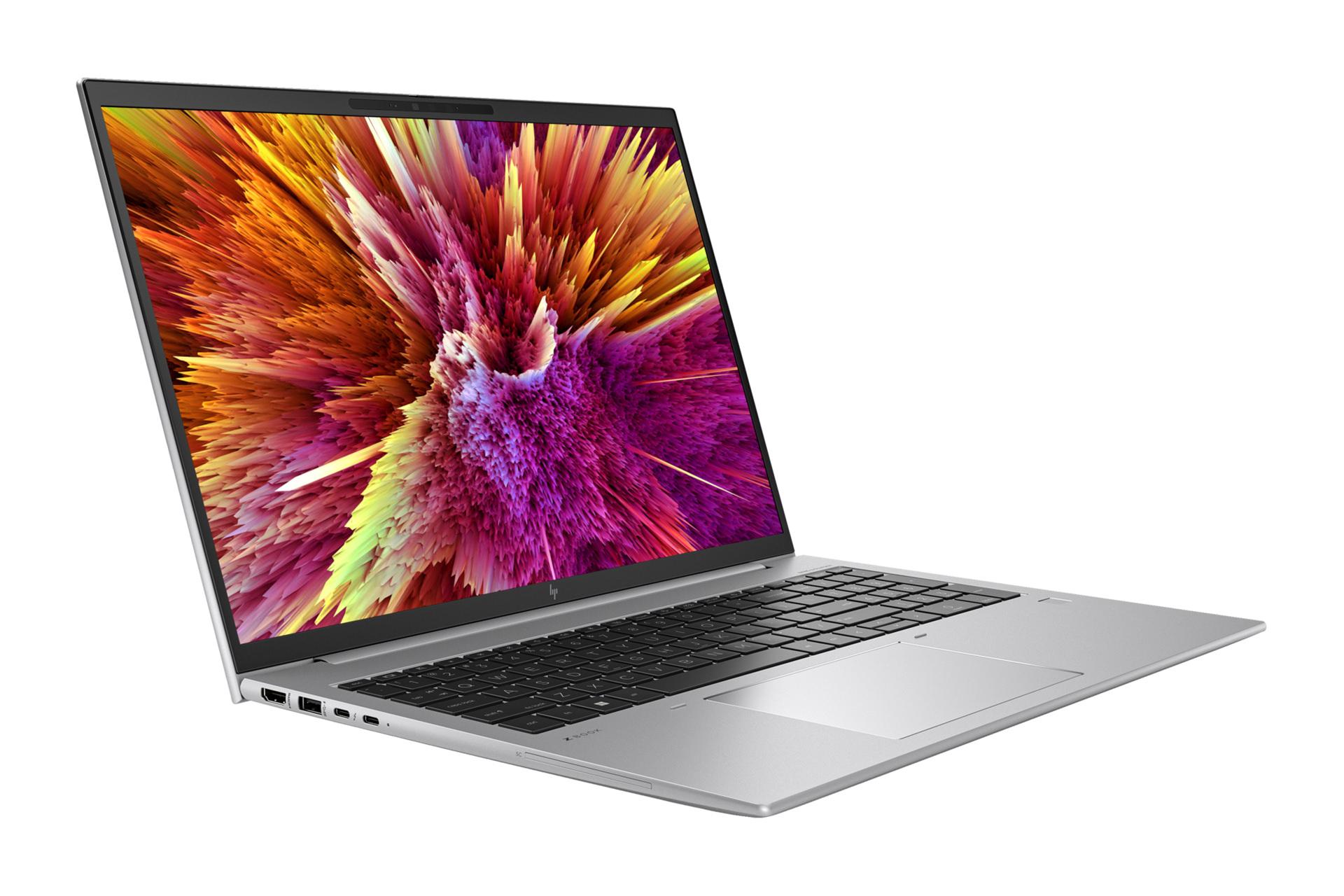 نمای نیمرخ لپ تاپ ZBook Firefly 16 G10 اچ پی / HP ZBook Firefly 16 G10 با نمایش درگاه های لبه سمت چپ