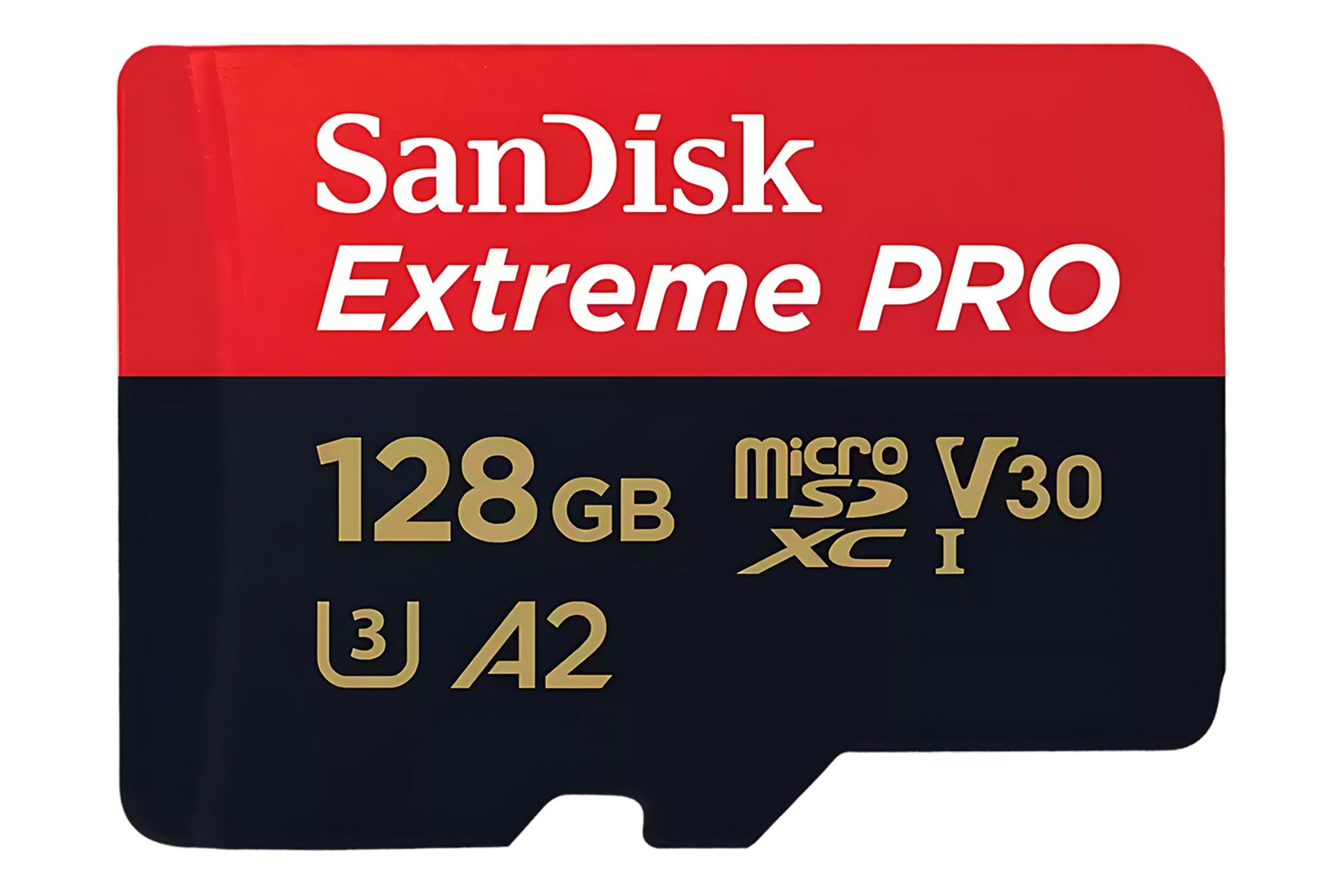 کارت حافظه سن‌دیسک SanDisk Extreme PRO microSDXC Class 10 UHS-I U3 128GB