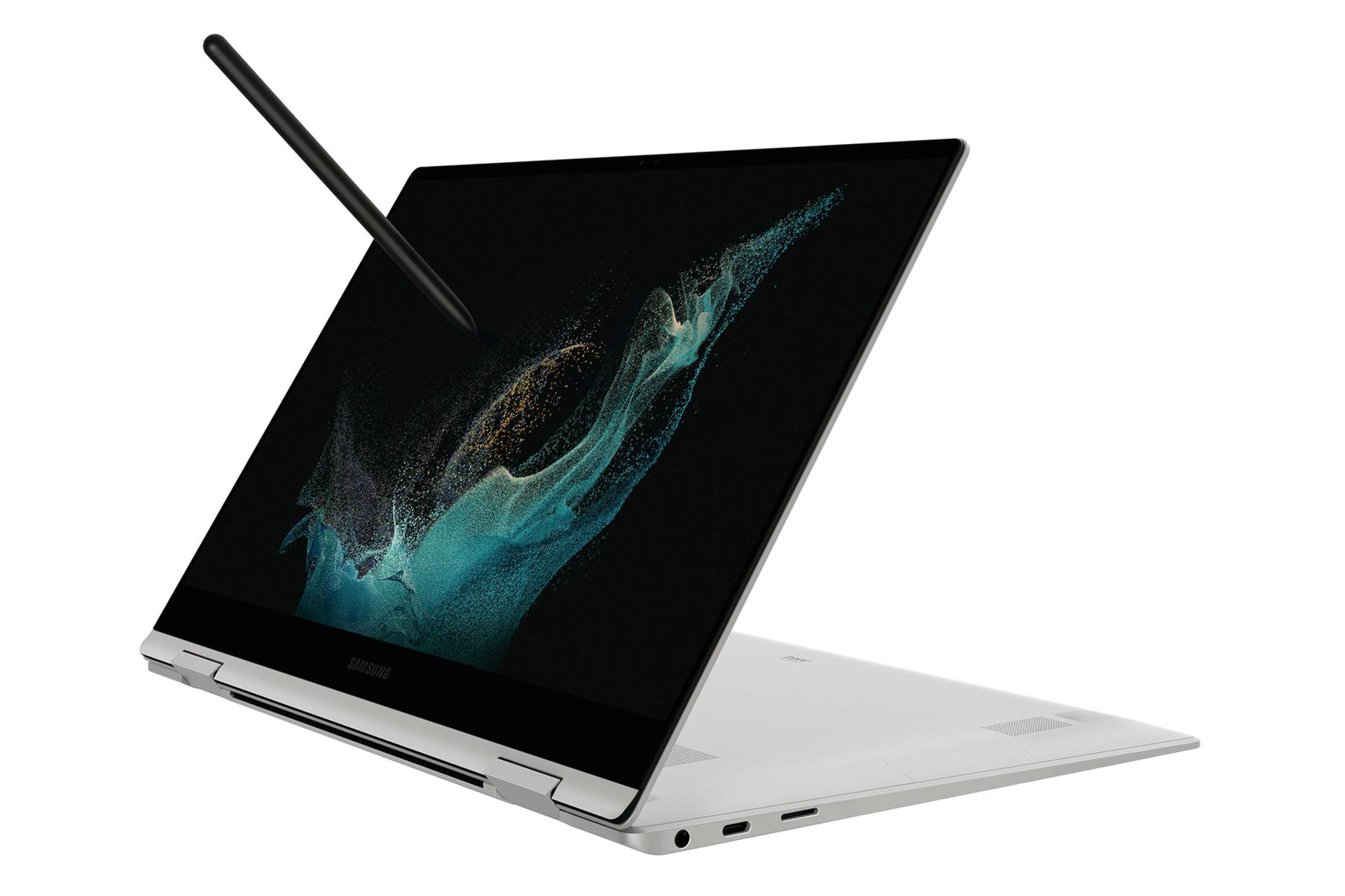 لپ تاپ سامسونگ گلکسی بوک Samsung Galaxy Book2 Pro 360 13.3 inch نمای جلو به همراه قلم