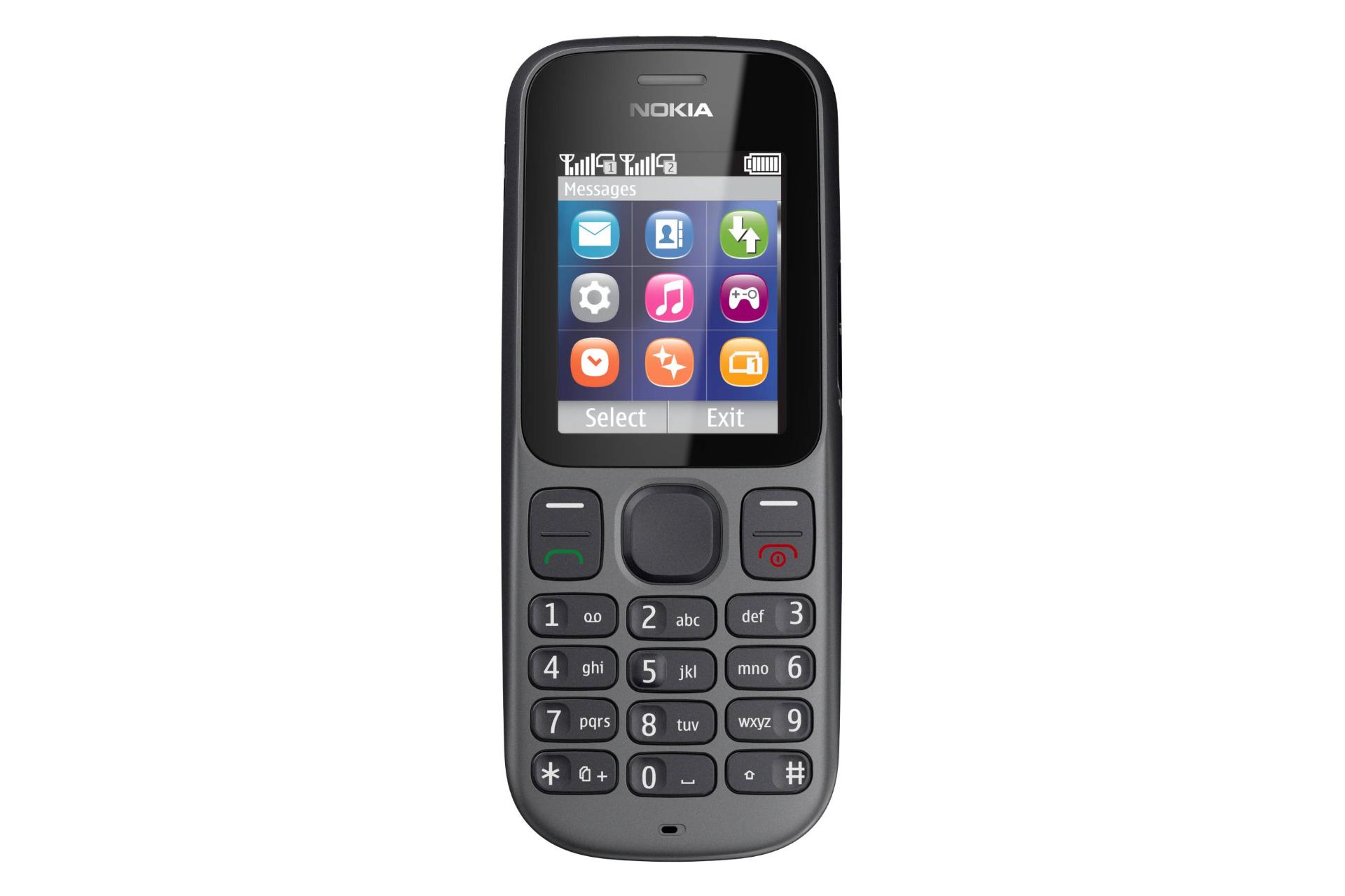 پنل جلو و صفحه کلید گوشی موبایل نوکیا Nokia 101 مشکی