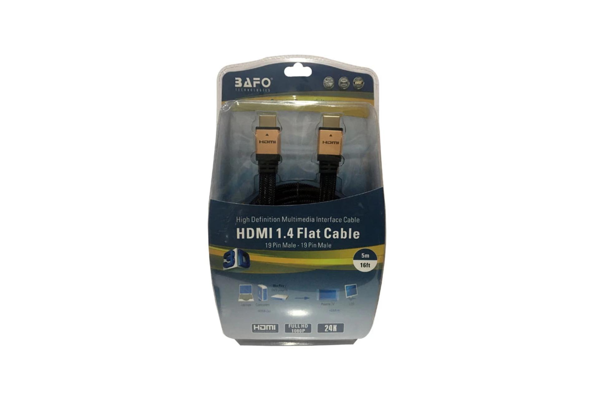 جعبه کابل HDMI بافو HDMI BF-4K FLAT 4K 30Hz نسخه 1.4 با طول 5 متر