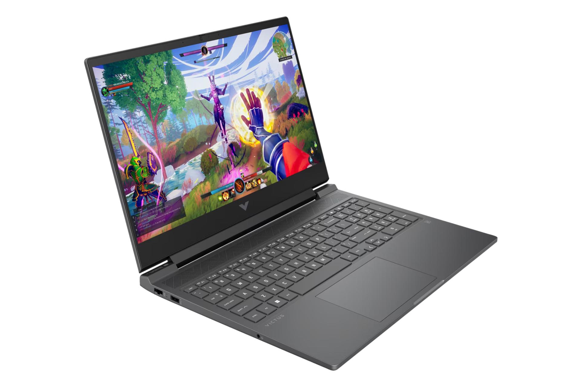 نمای نیمرخ لپ تاپ Victus 16-r0042 اچ پی / HP Victus 16-r0042 با نمایش درگاه های لبه سمت چپ