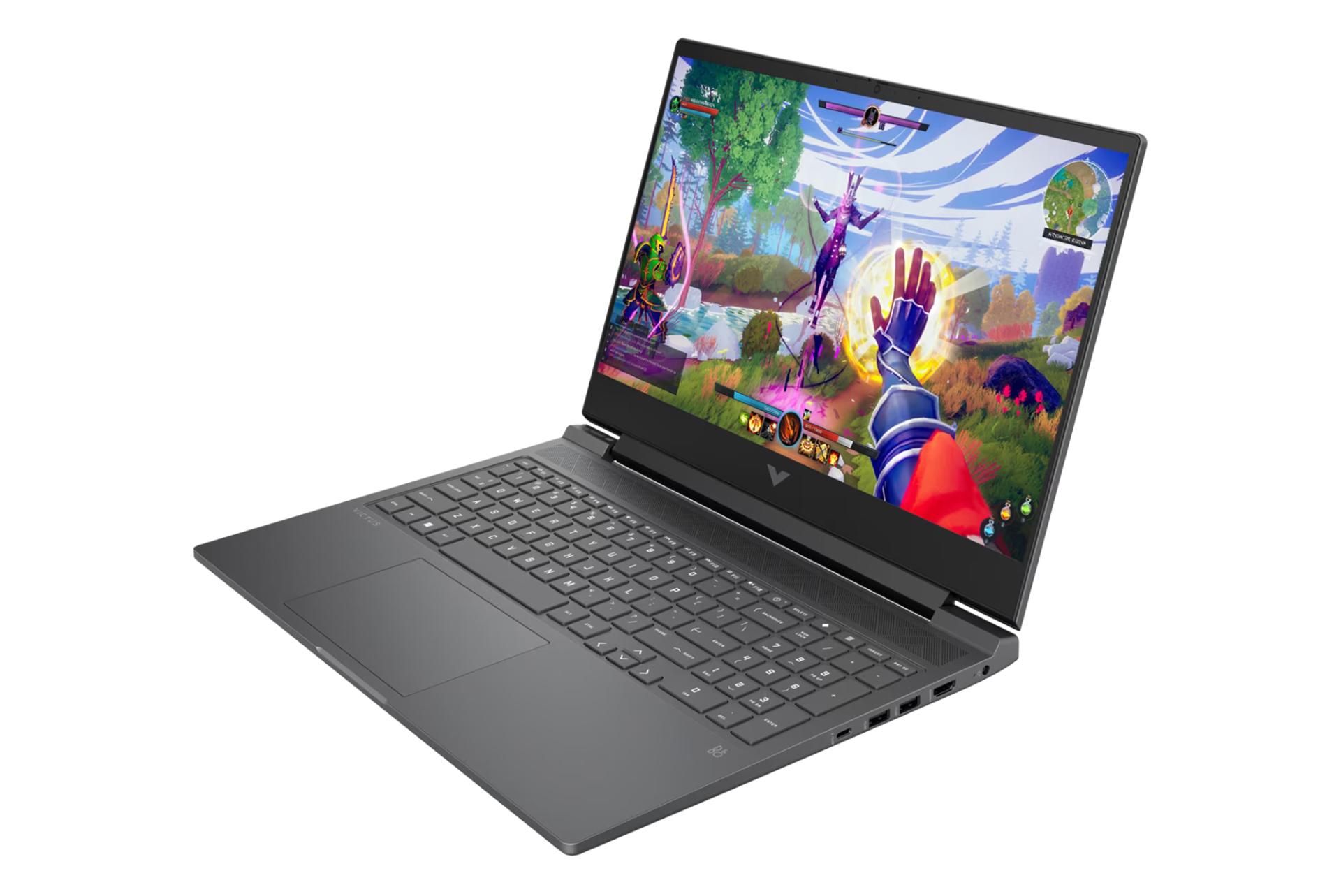 نمای نیمرخ لپ تاپ Victus 16-r0042 اچ پی / HP Victus 16-r0042 با نمایش درگاه های لبه سمت راست