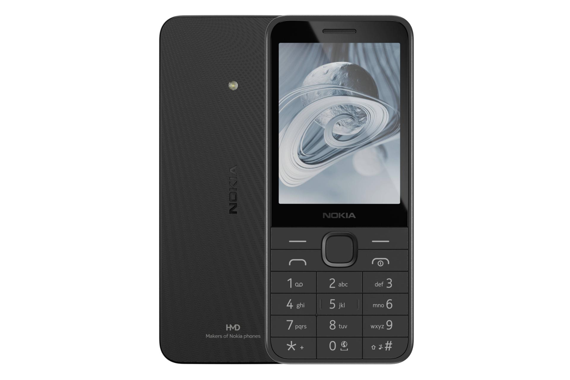 پنل جلو و پشت گوشی موبایل نوکیا 220 4G نسخه 2024 مشکی / Nokia 220 4G 2024