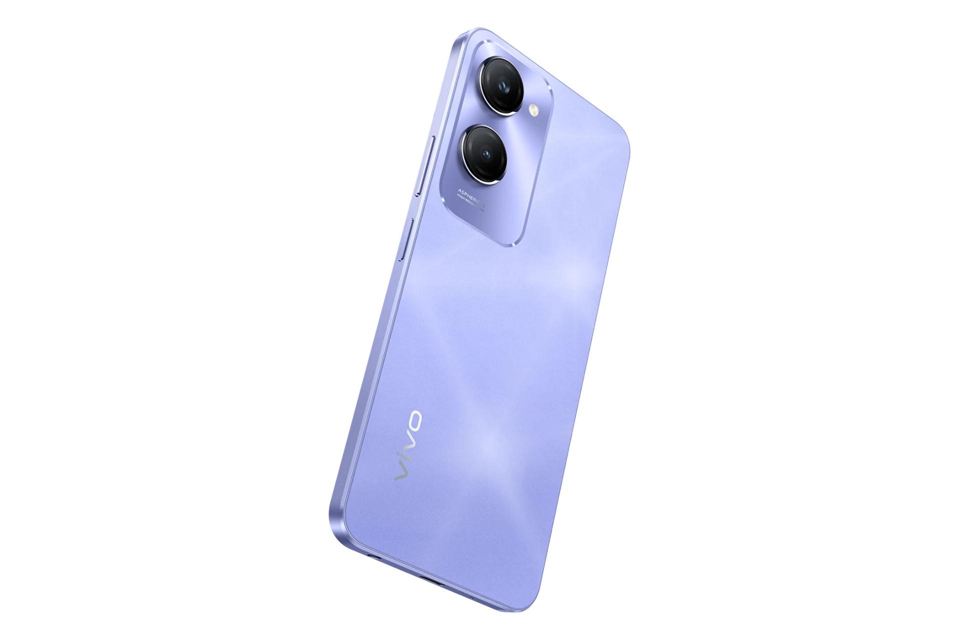 پنل پشت و چینش دوربین گوشی موبایل ویوو vivo Y28s ارغوانی