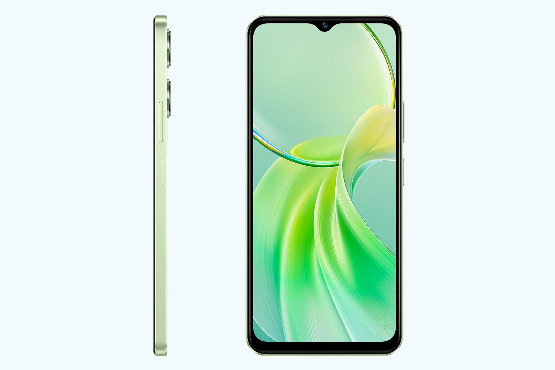 پنل جلو و کناری گوشی موبایل T3 لایت ویوو سبز / vivo T3 Lite
