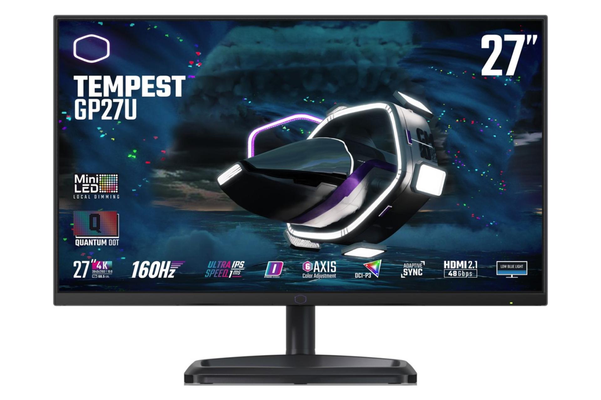 رزولوشن و کیفیت تصویر مانیتور کولر مستر 27 اینچ مدل Tempest GP27U