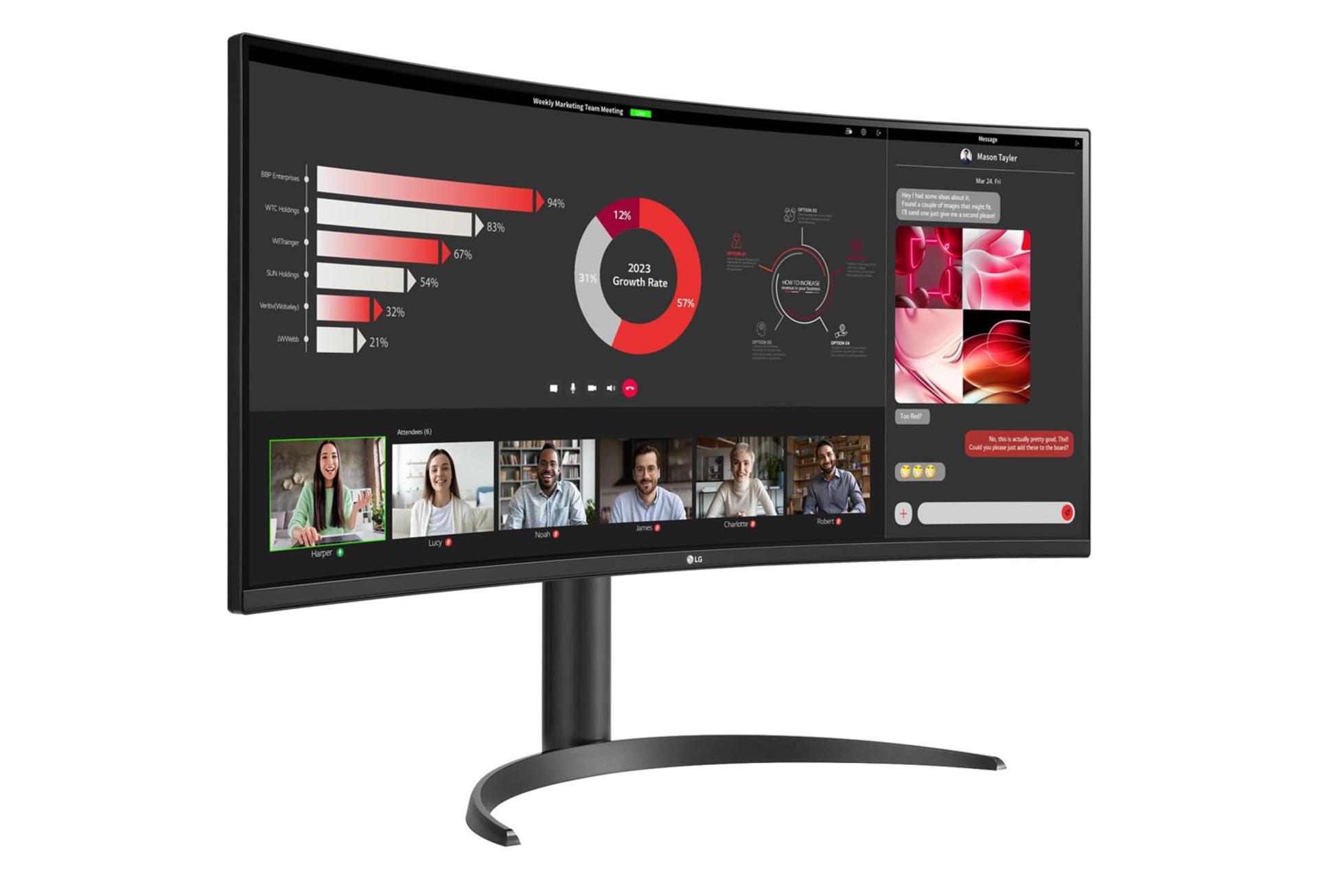 رزولوشن و کیفیت تصویر مانیتور ال جی 34 اینچ مدل 34WR55QC-B