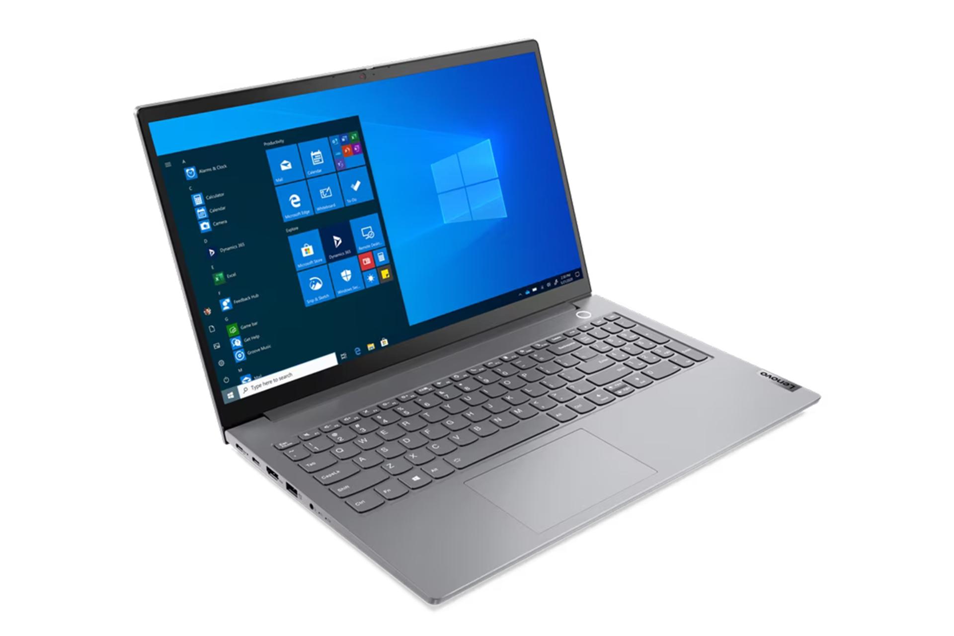 نمای نیمرخ لپ تاپ ThinkBook 15 G2 ITL لنوو با نمایش درگاه های لبه سمت چپ