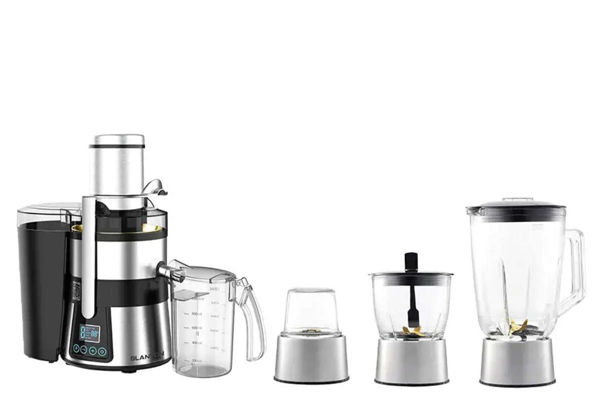 نمای جلوی آبمیوه گیری 4 کاره بلانتون BCR-JU2404 به همراه مخلوط کن و آسیاب