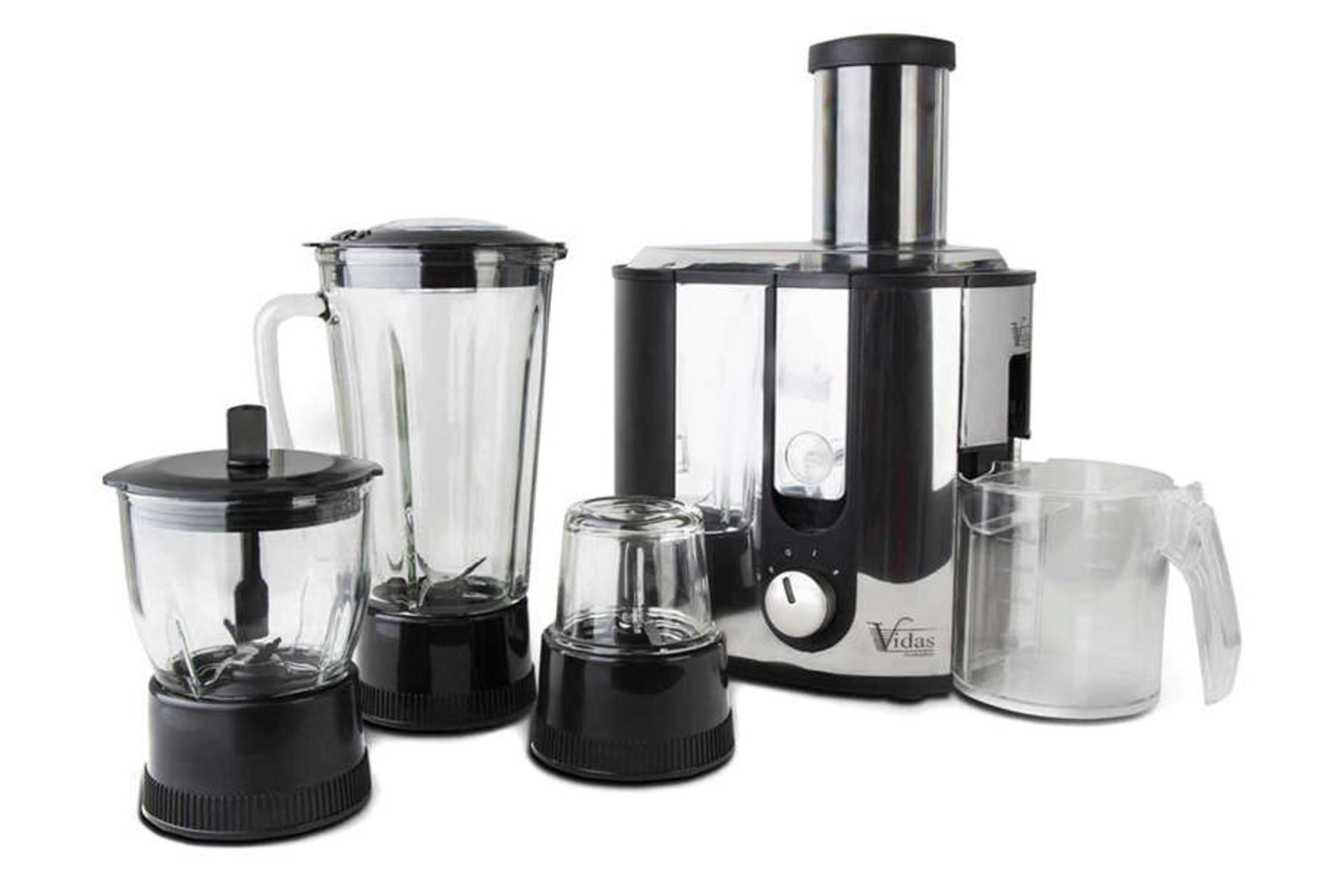 نمای جلوی آبمیوه گیری 4 کاره ویداس VIR-3613 به همراه مخلوط کن و خردکن