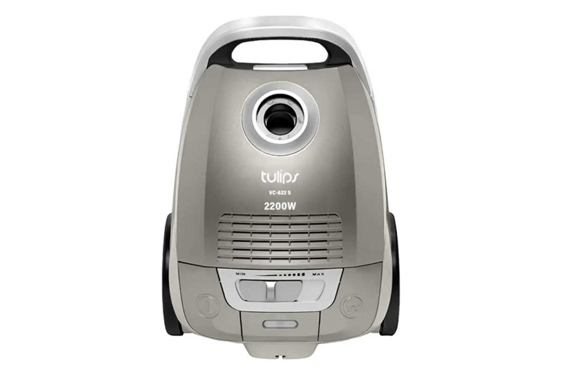 نمای جلوی جاروبرقی تولیپس VC-622S رنگ نقره‌ای