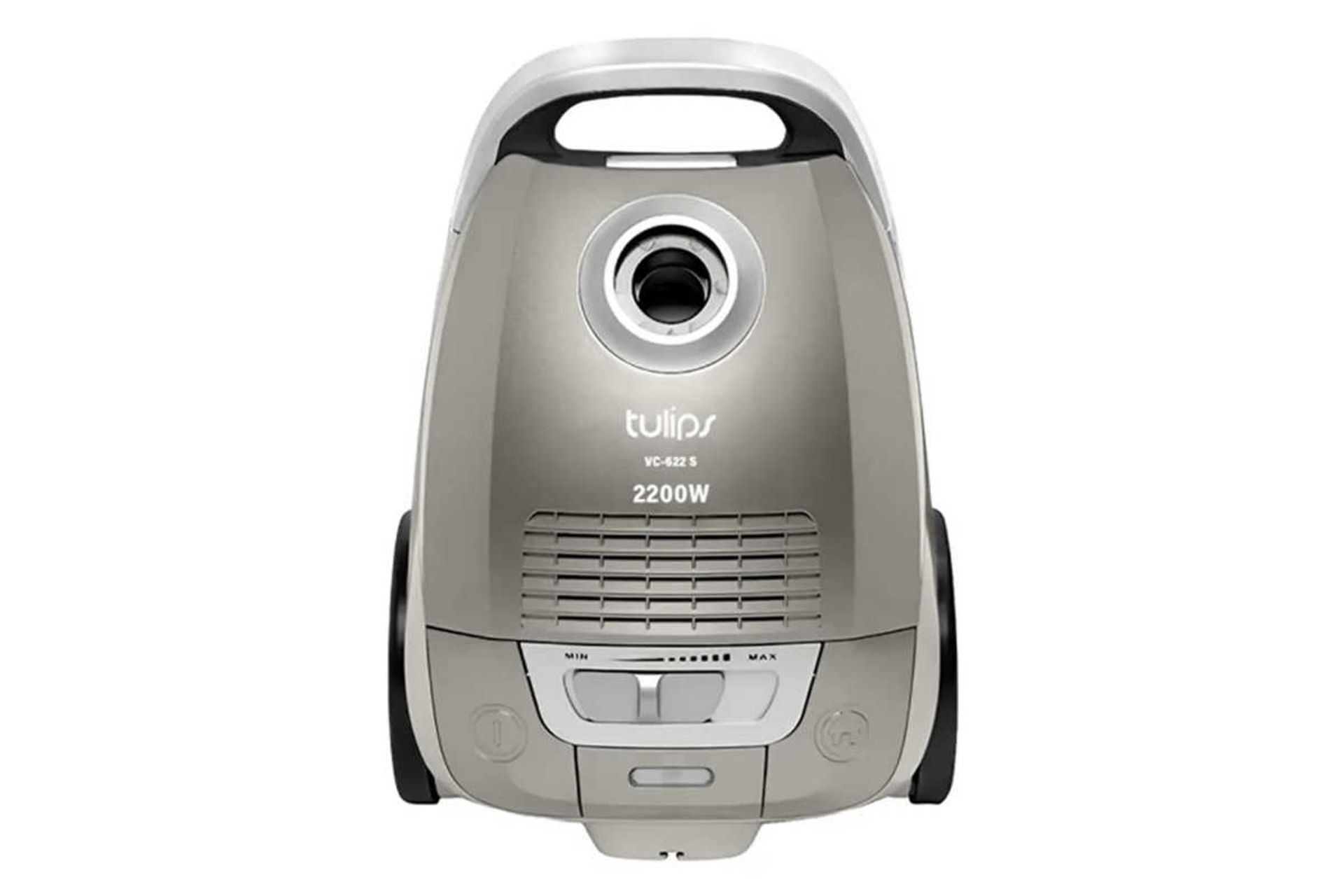 نمای جلوی جاروبرقی تولیپس VC-622S رنگ نقره‌ای