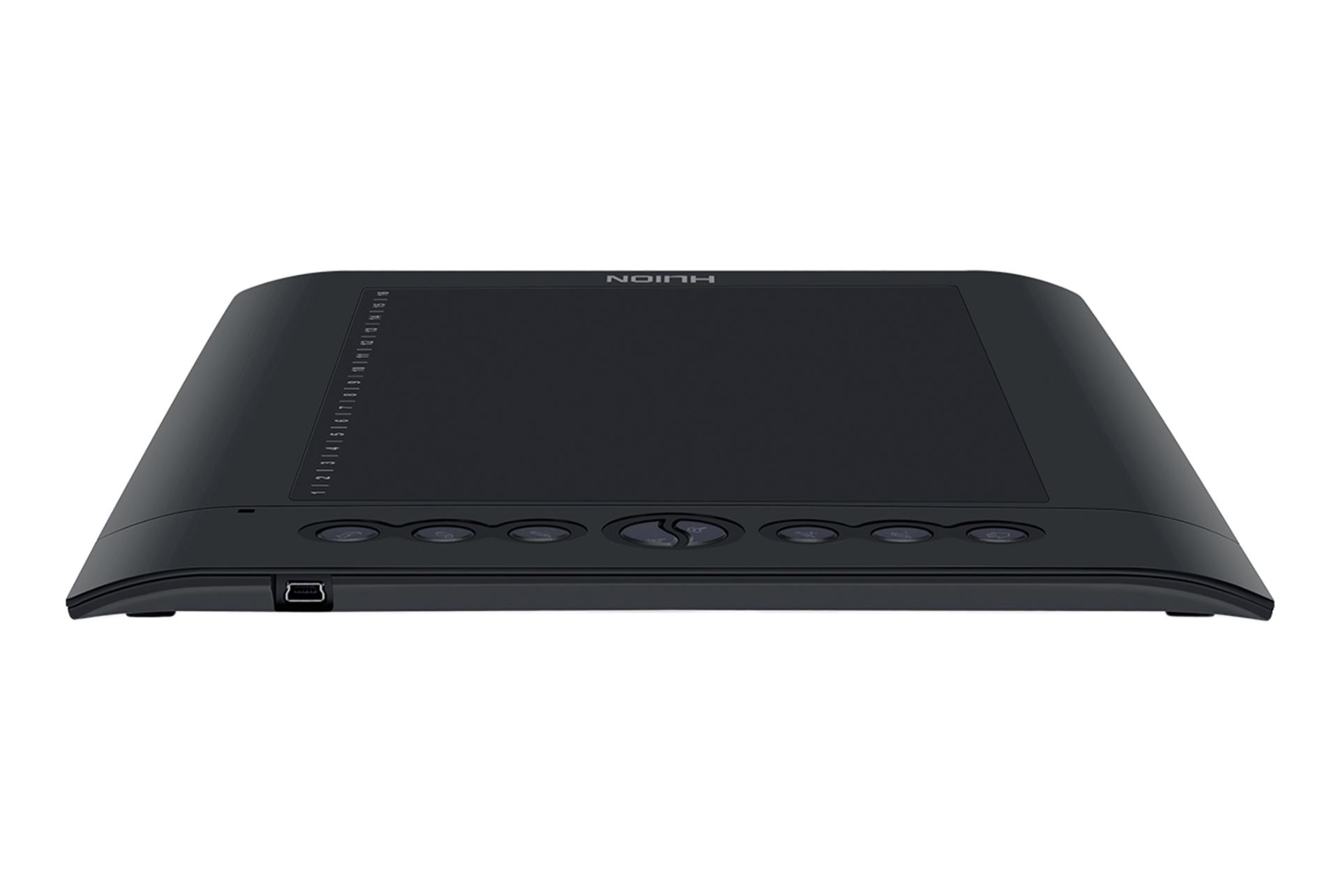 نمای لبه سمت راست قلم نوری هویون اینسپروی H610PRO V2 با نمایش درگاه USB