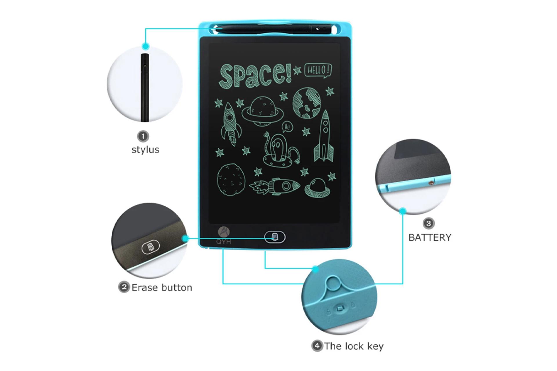 مرجع متخصصين ايران كاغذ ديجيتال كيو واي اچ 12 inches LCD Writing tablet
