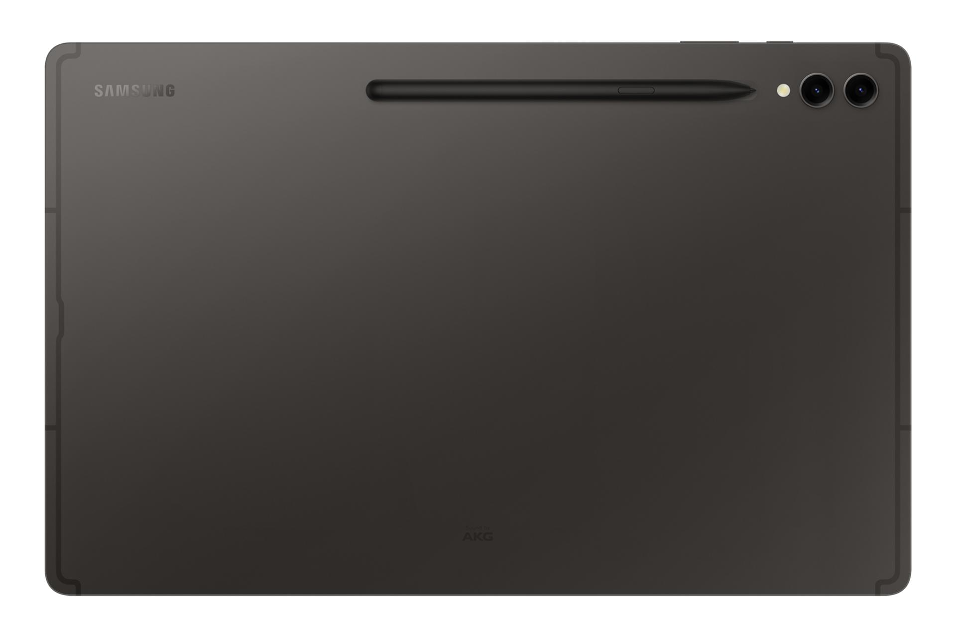 نمای پنل پشت تبلت گلکسی تب اس 9 اولترا سامسونگ / Samsung Galaxy Tab S9 Ultra با نمایش محل قرارگیری قلم رنگ خاکستری