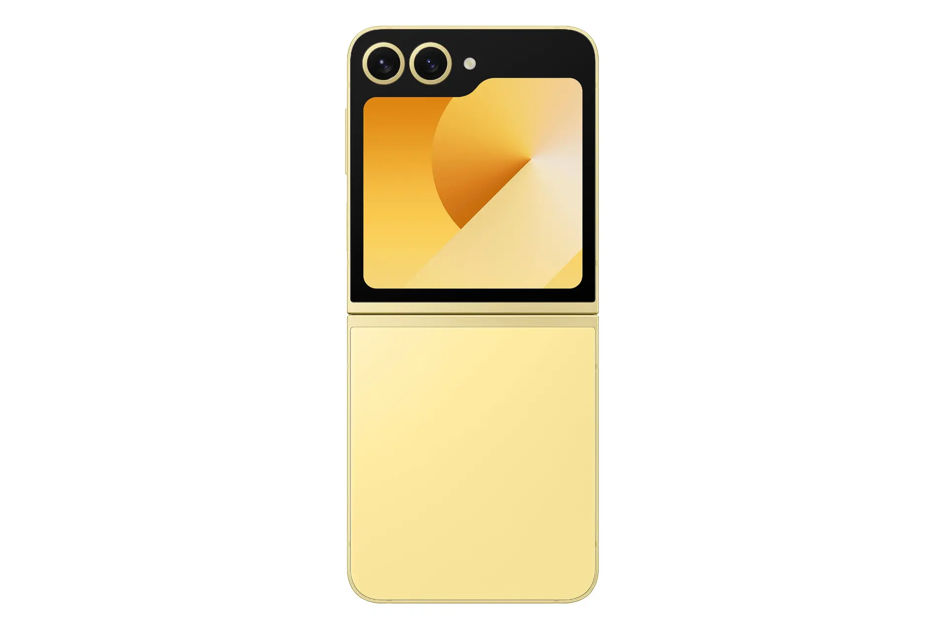 پنل پشت گوشی موبایل گلکسی زد فلیپ 6 سامسونگ زرد در حالت باز / Samsung Galaxy Z Flip6