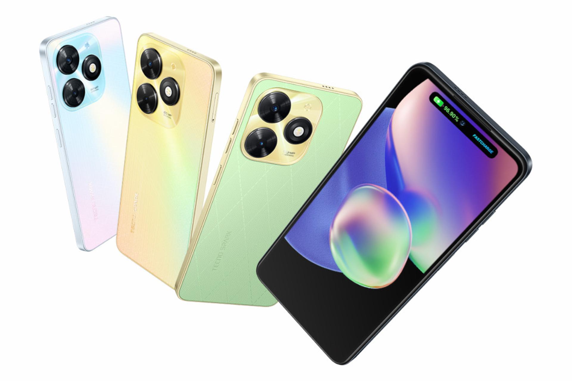 رنگ های مختلف گوشی موبایل اسپارک 20P تکنو / Tecno Spark 20P