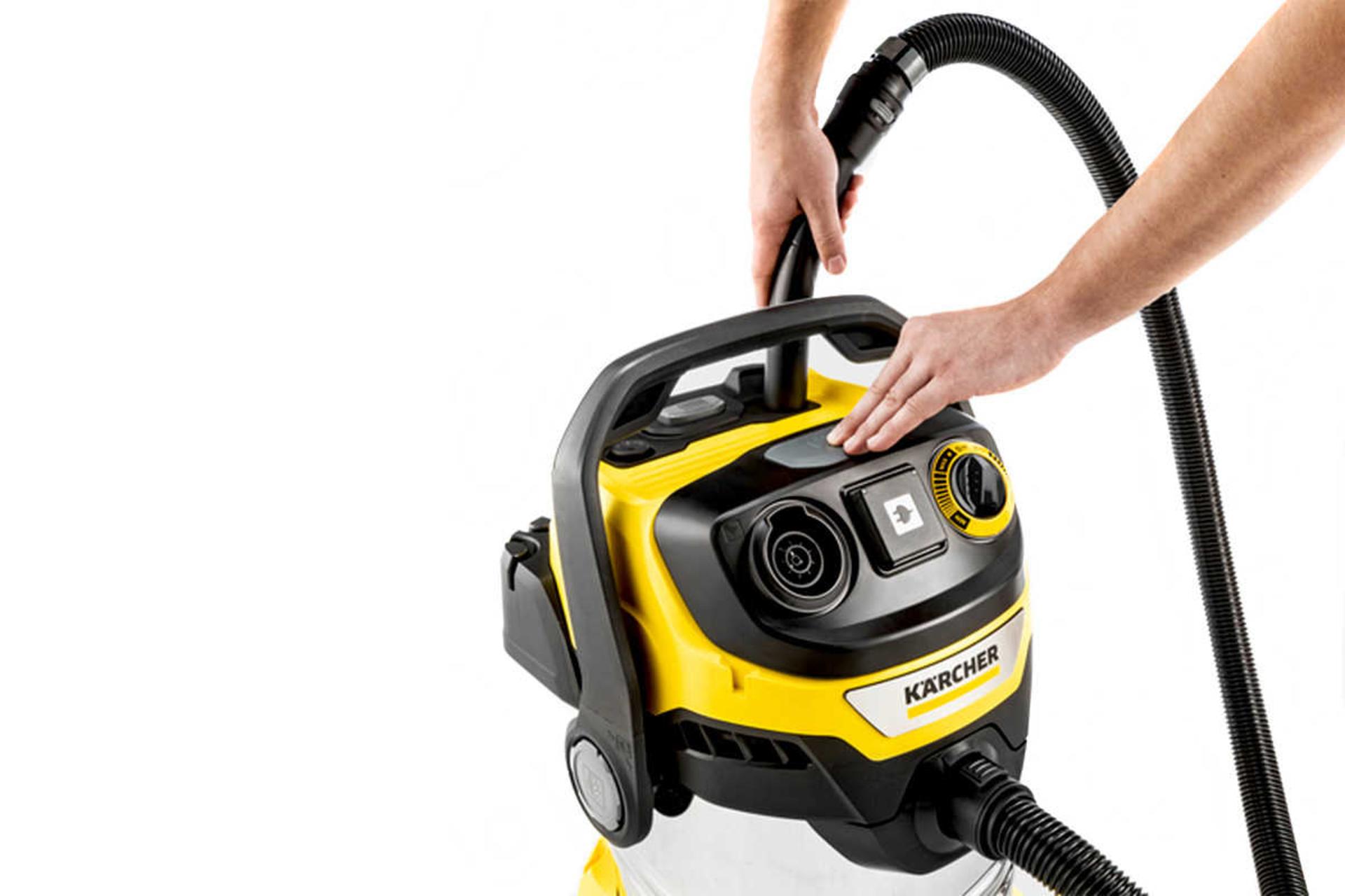 جاروبرقی سطلی کارچر WD 5 P PREMIUM بدنه استیل