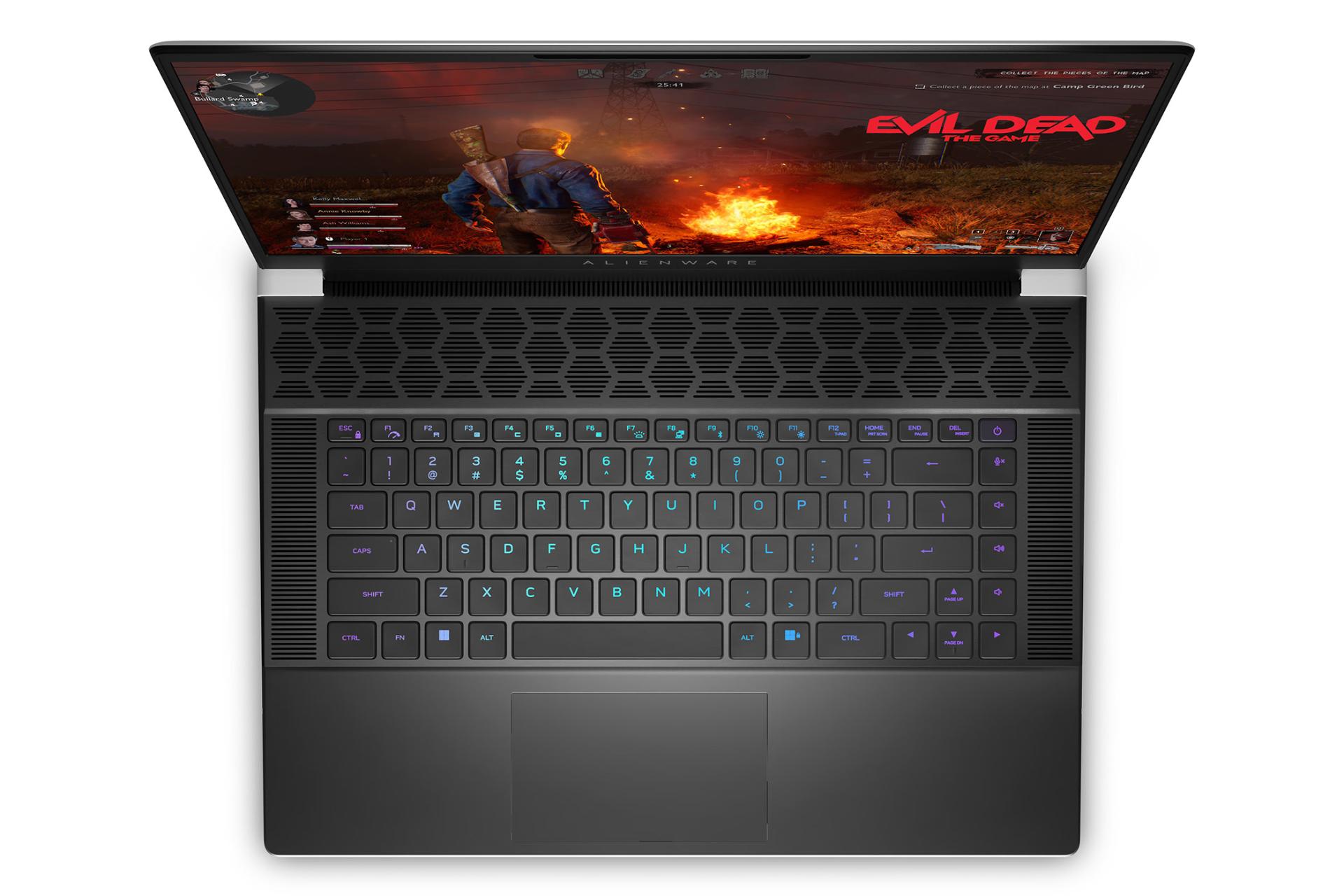 لپ تاپ دل الین ور Dell Alienware x16 R1 نمای بالا و کیبورد
