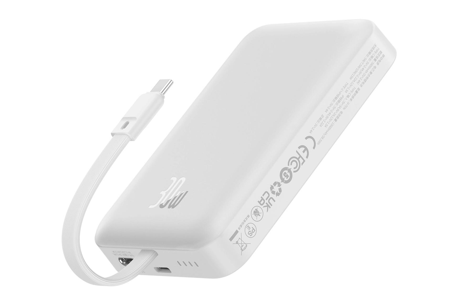 نمای جانبی پاوربانک باسئوس Magnetic 30W